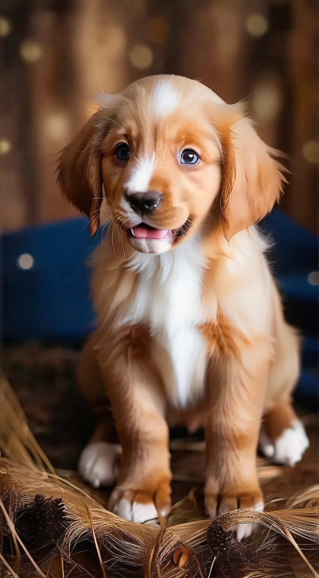ai character: Goldie The puppy background