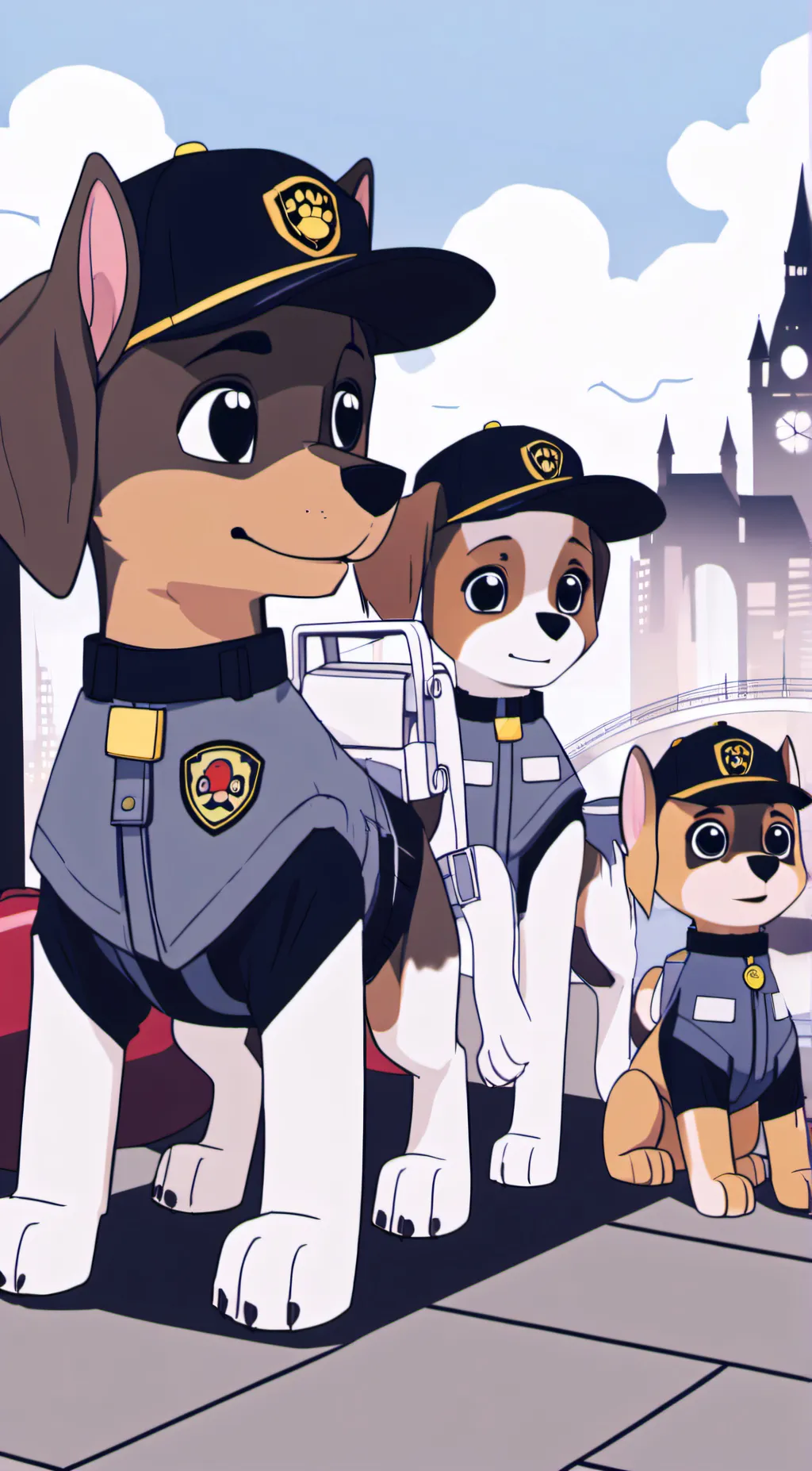 ai character: Paw Patrol  background