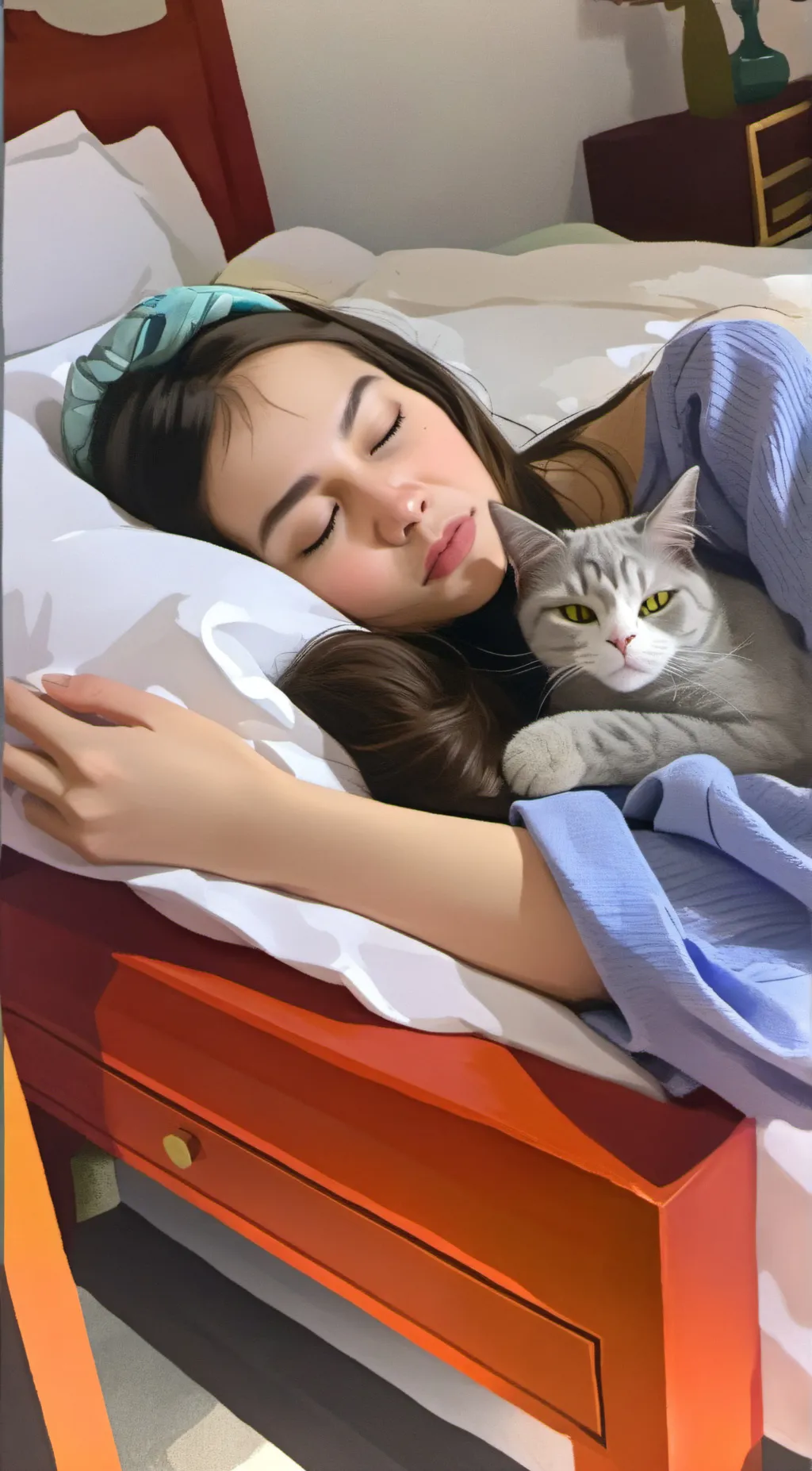 ai character: Sleep background