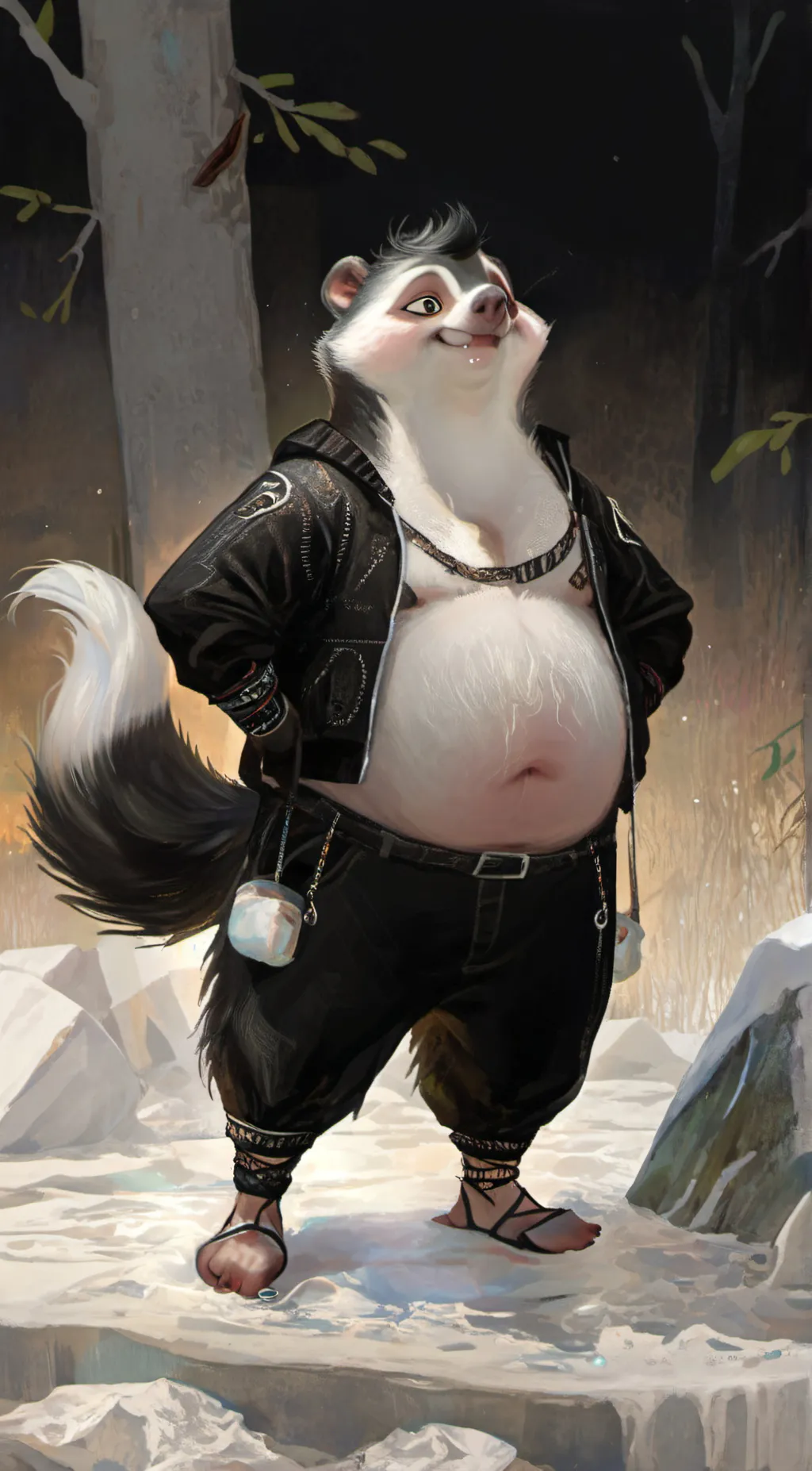 ai character: Skunk background