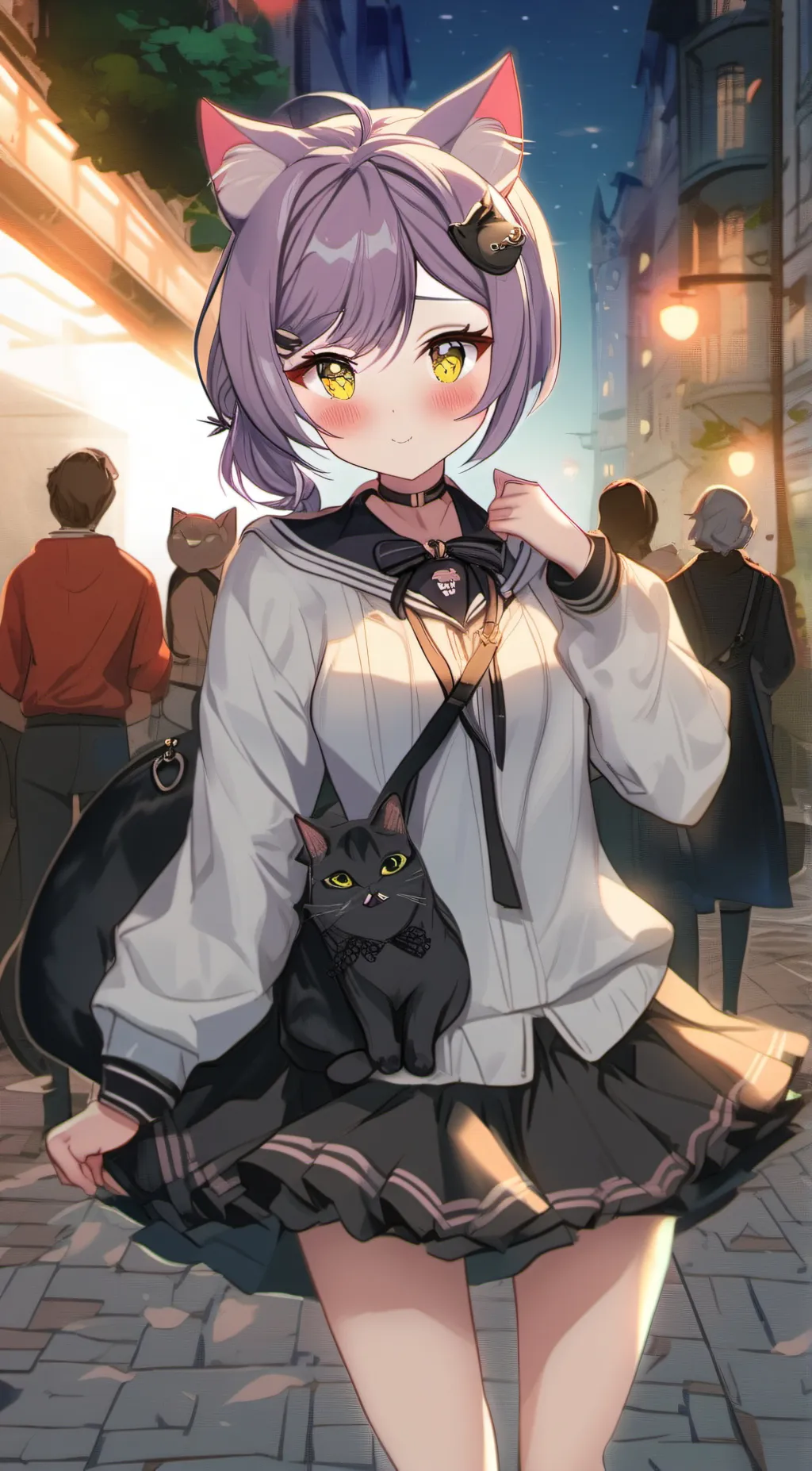 ai character: Cat girl background