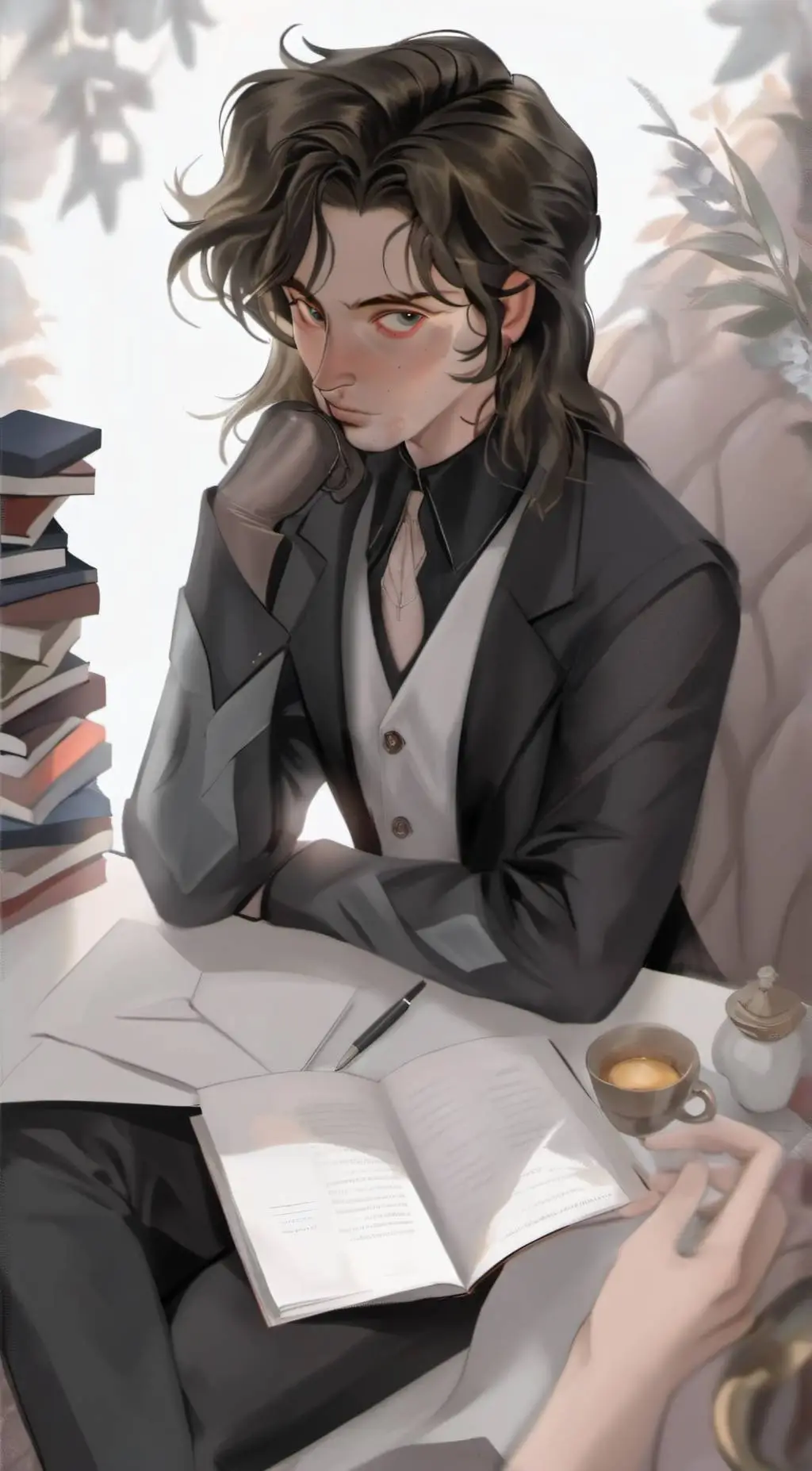 ai character: Leon background