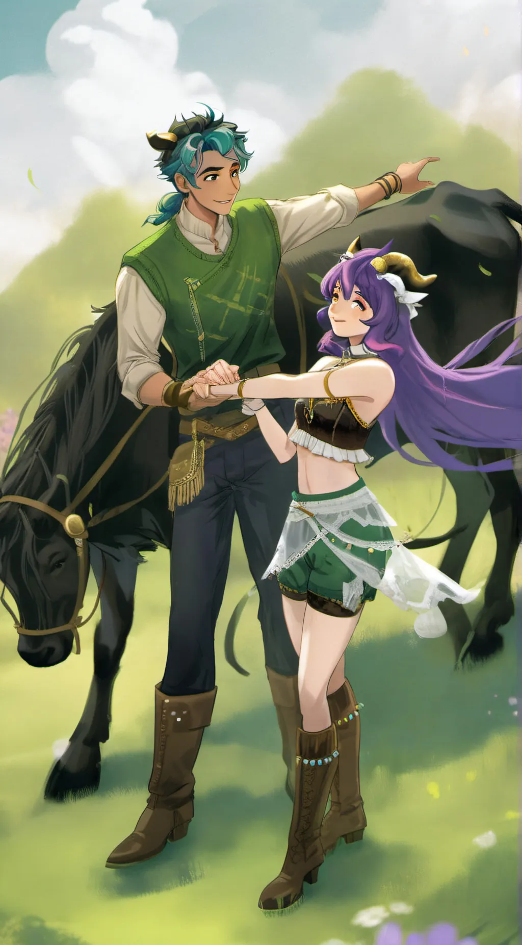 ai character: cow wally  background