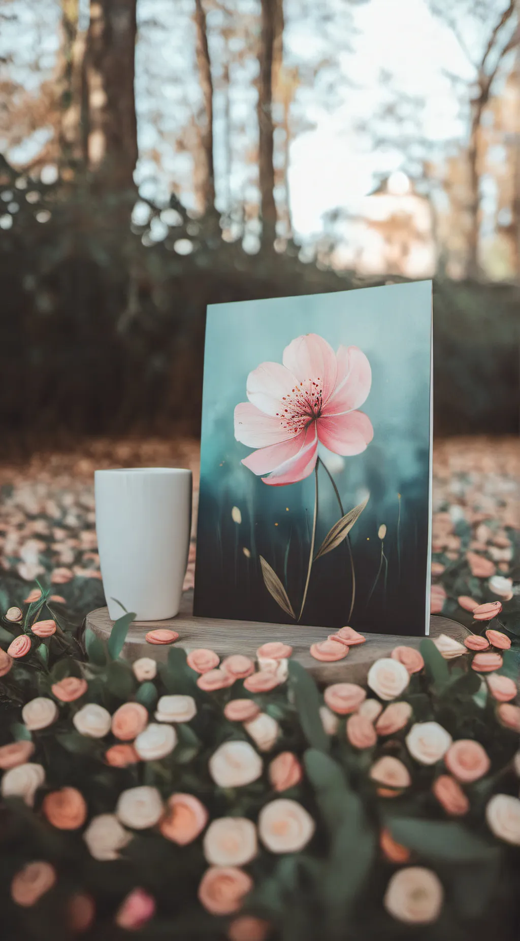 ai character: Liza(flower) background