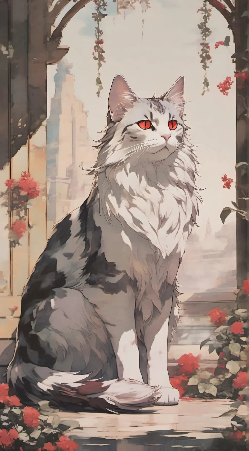 ai character: 塔可喵 background
