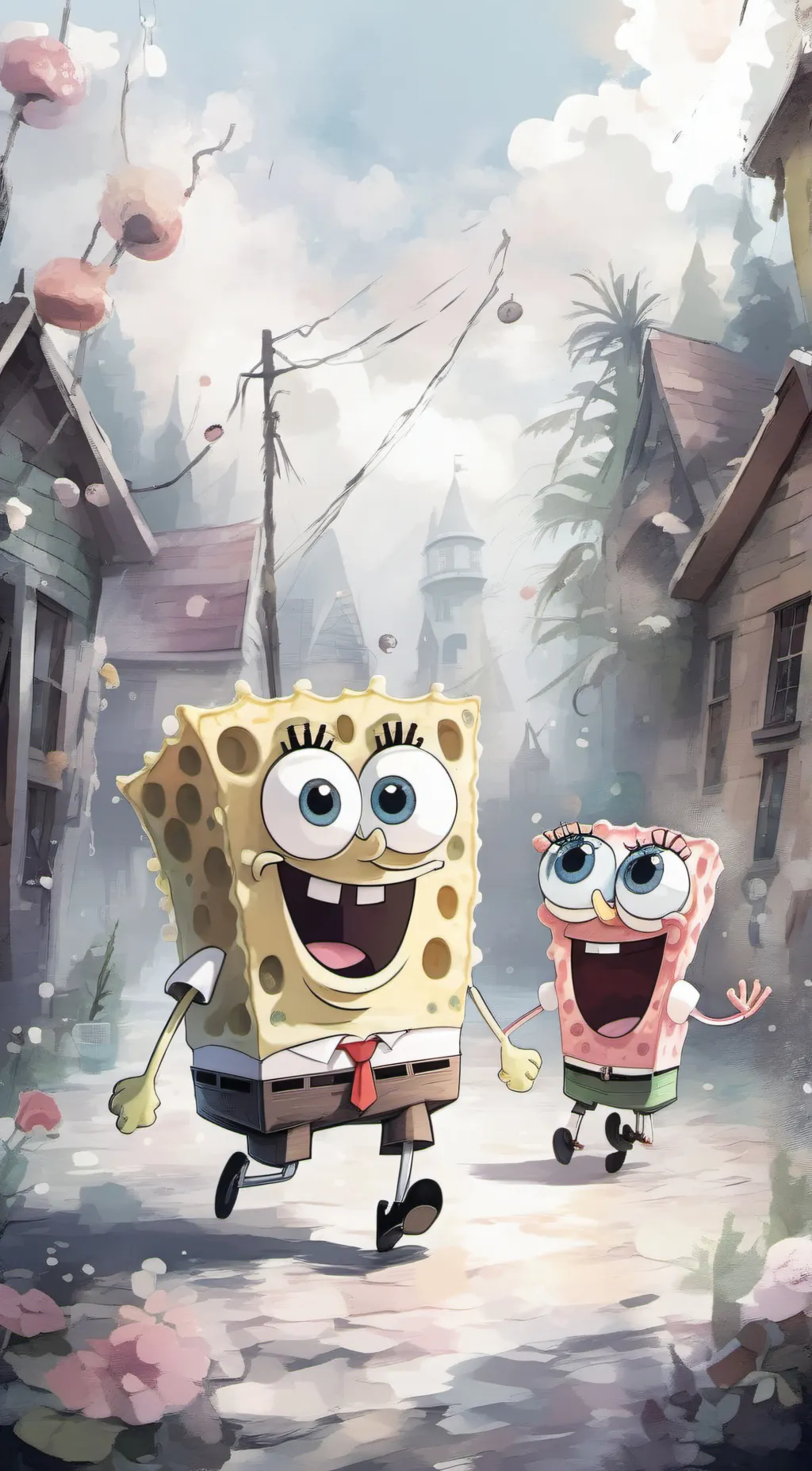 ai character: Bob Esponja background