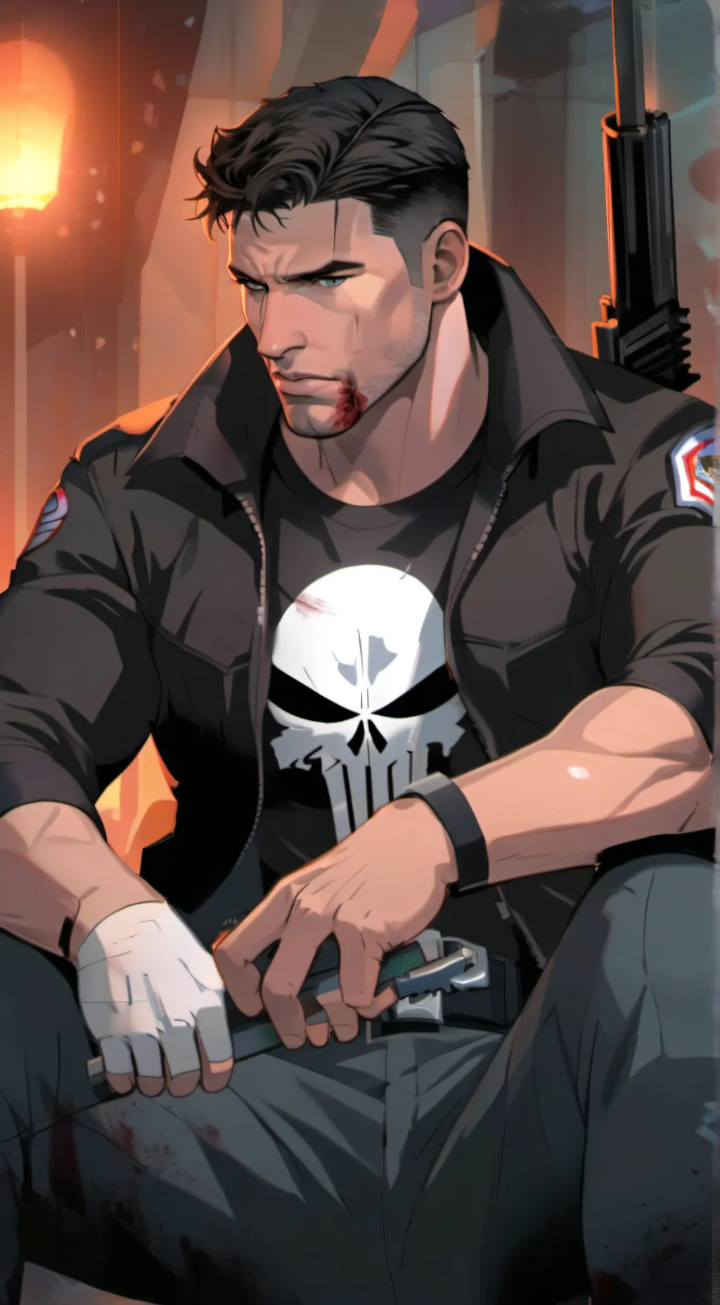 ai character: Frank Castle background