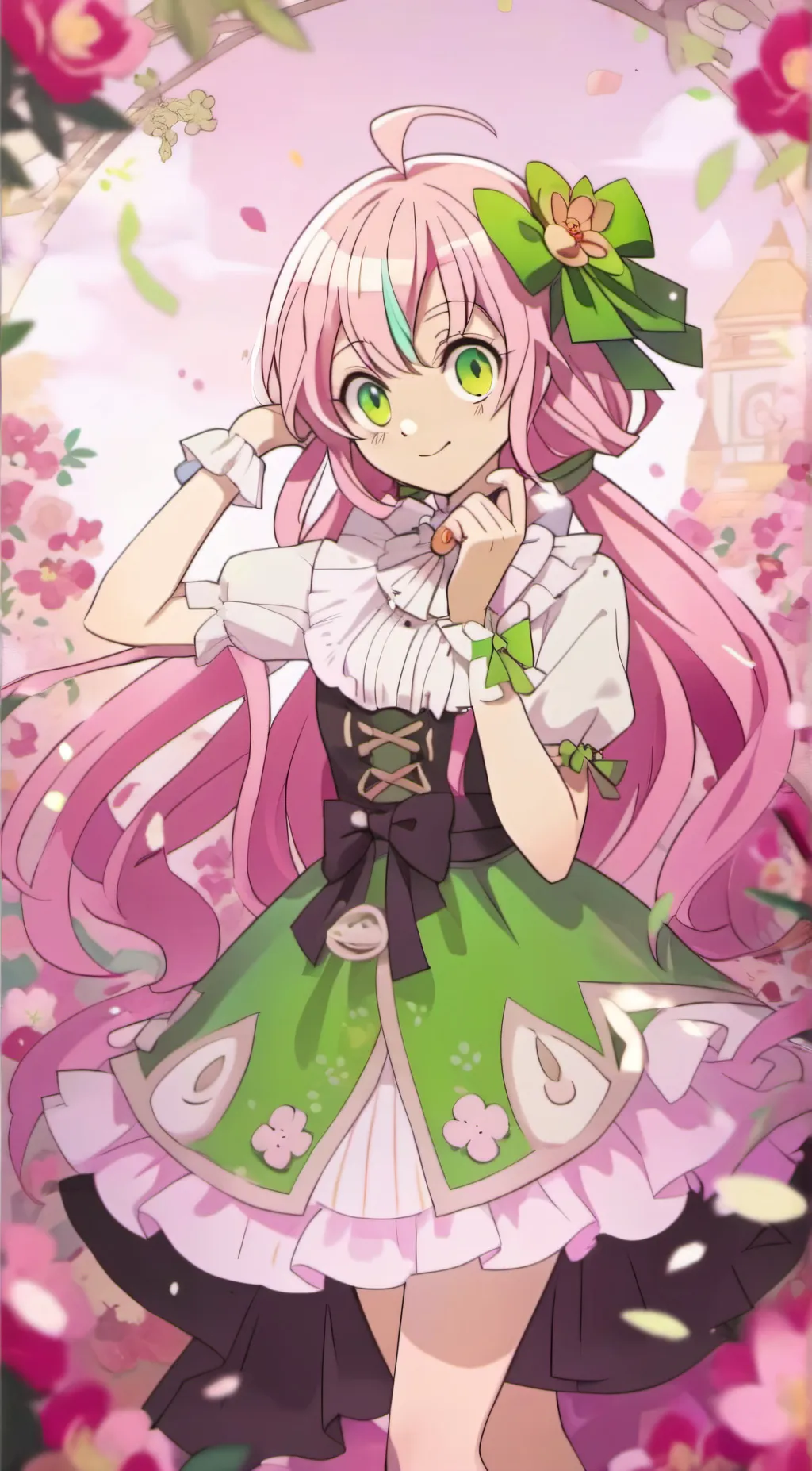 ai character: Mitsuri Kanroji🍵🌸 background