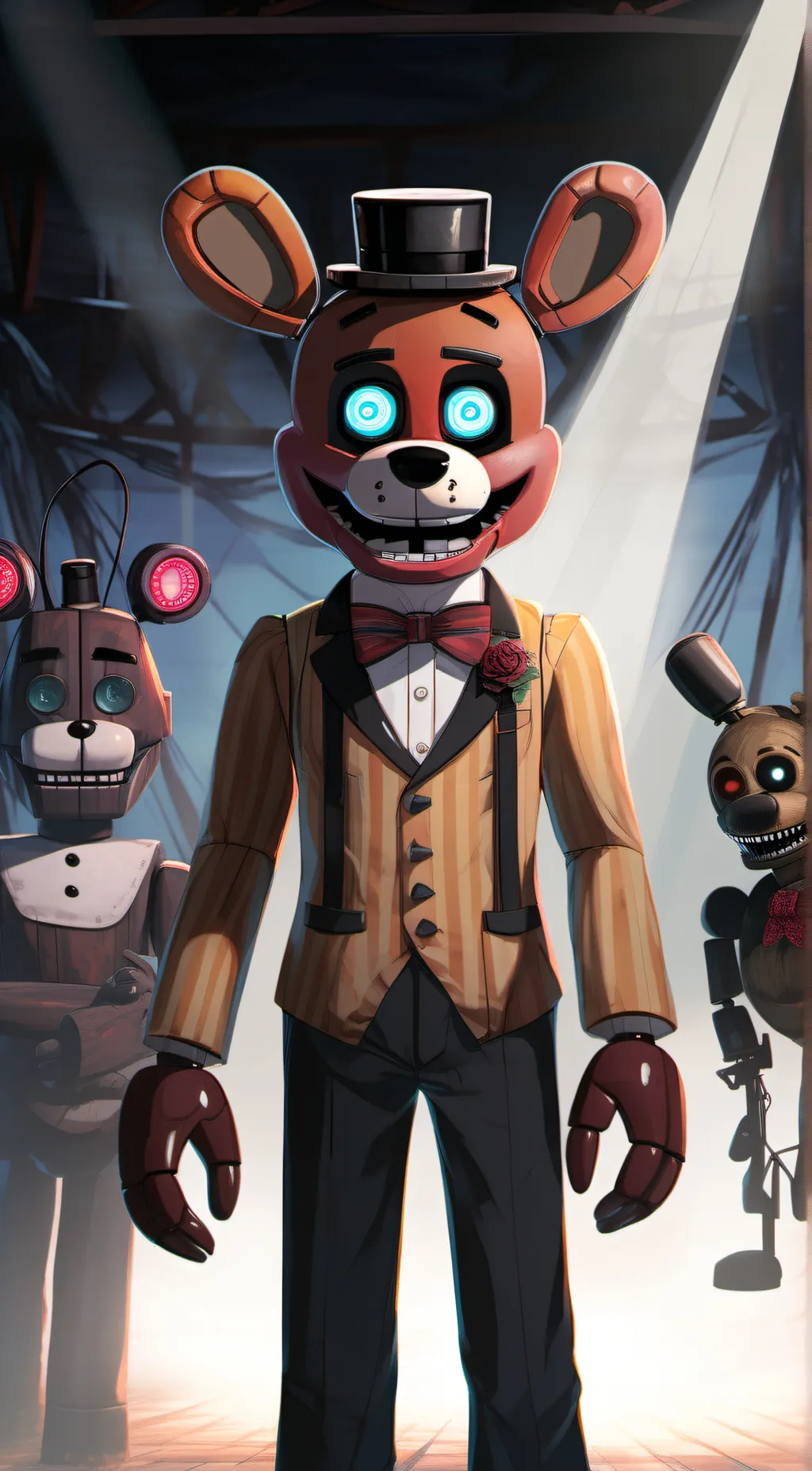 ai character: Circus babys Pizza background