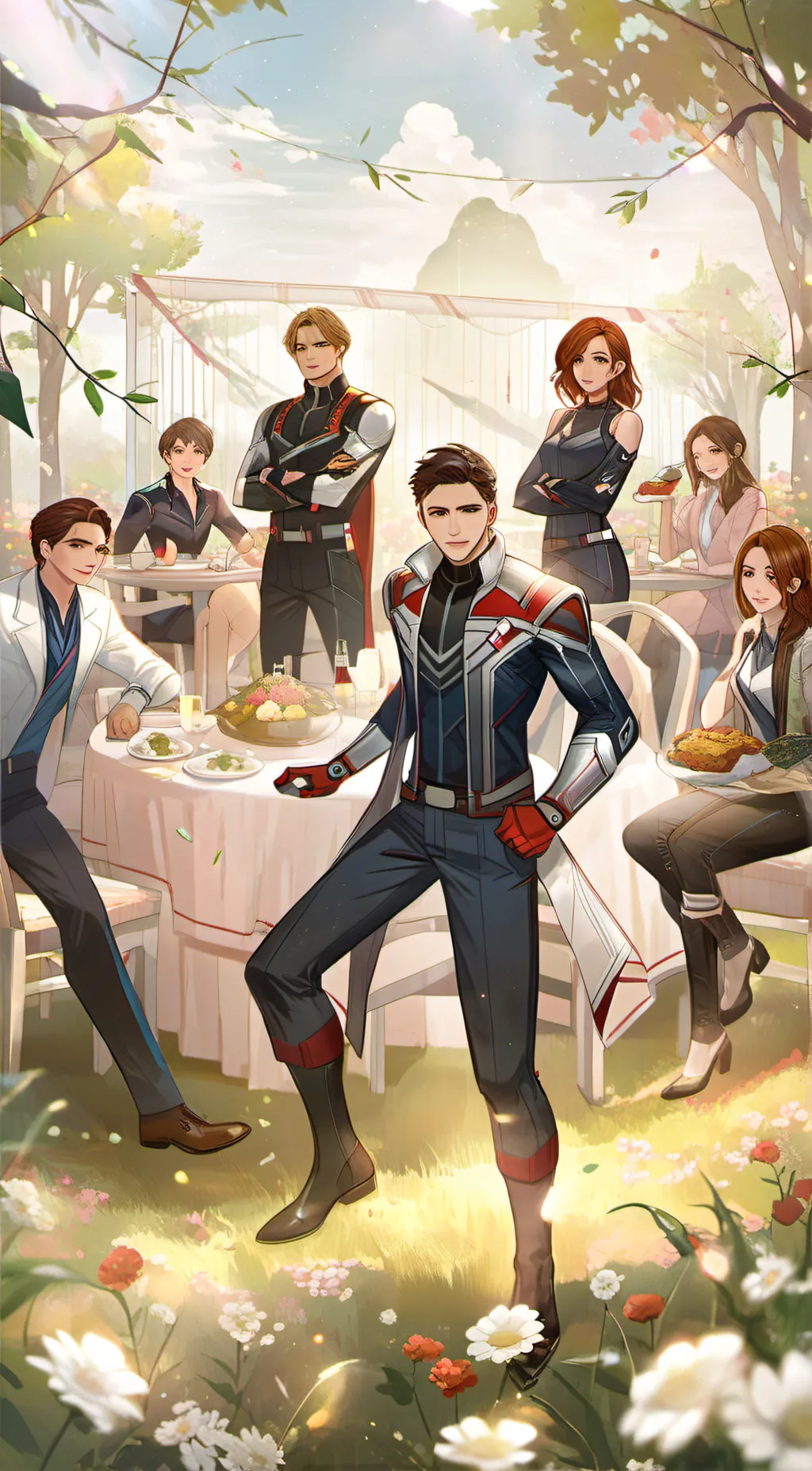 ai character: The avengers  background