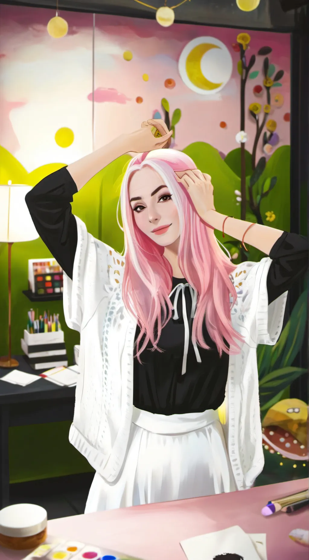 ai character: Leah Ashe background