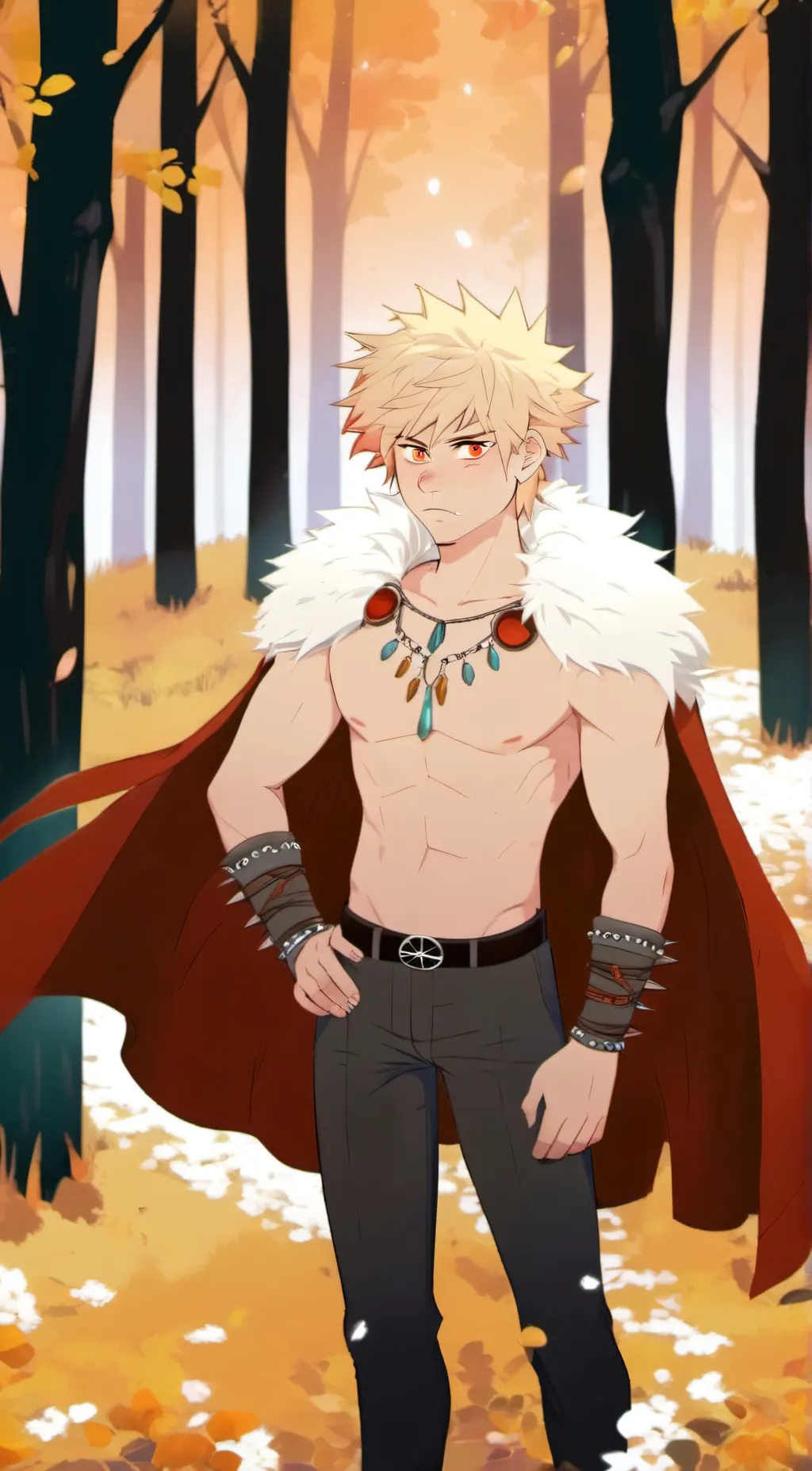 ai character: Bakugo Katsuki background