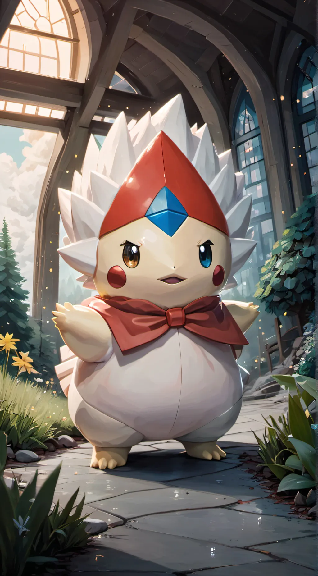 ai character: Togepi  background