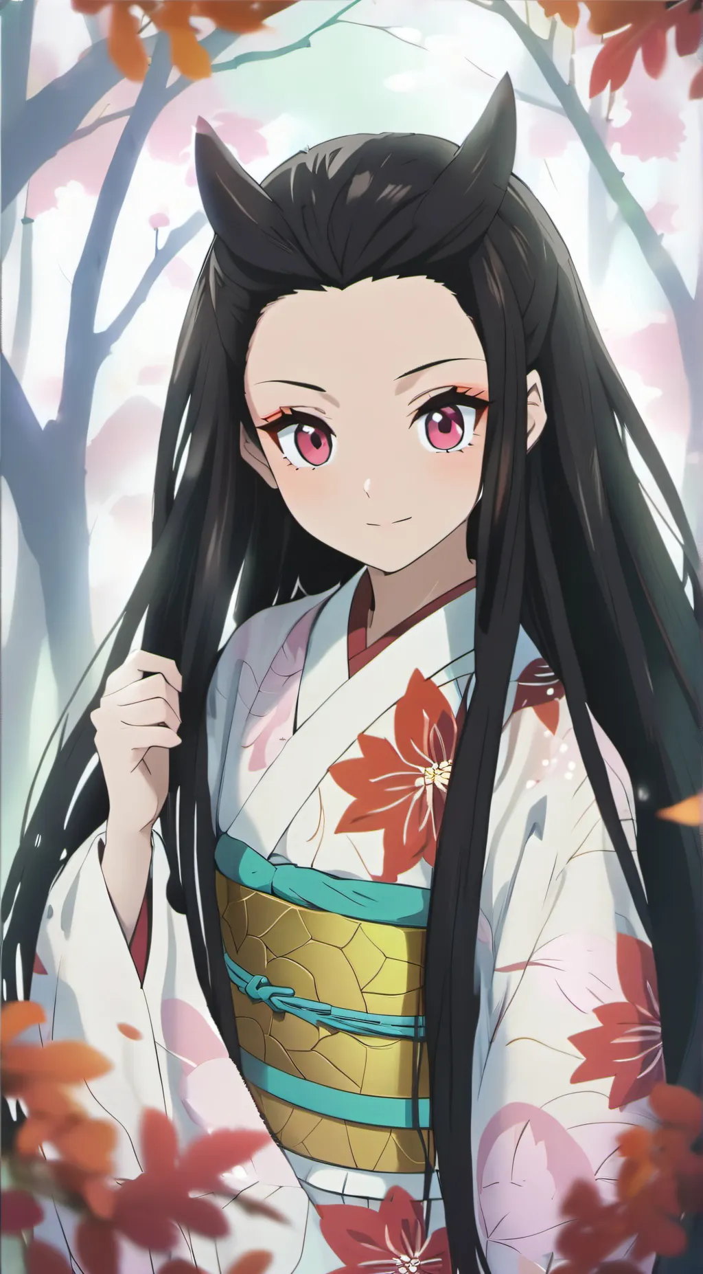ai character: nezuko kamado  background
