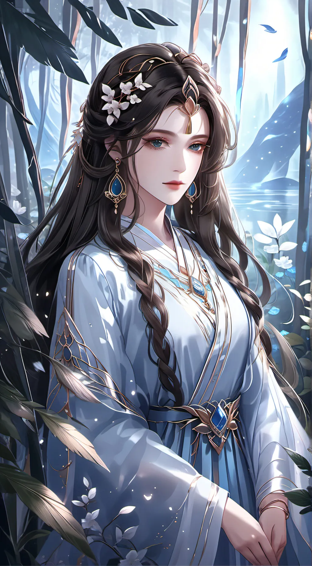 ai character: Violet  background
