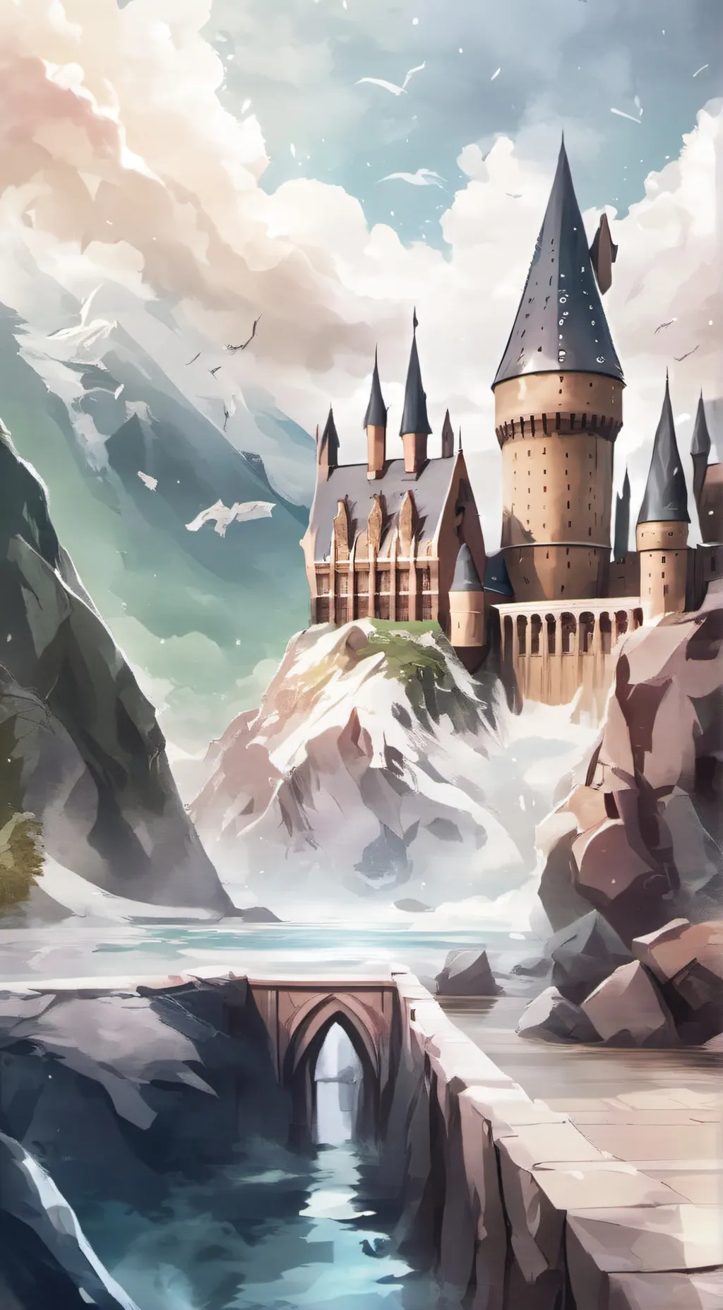 ai character: Hogwarts  background