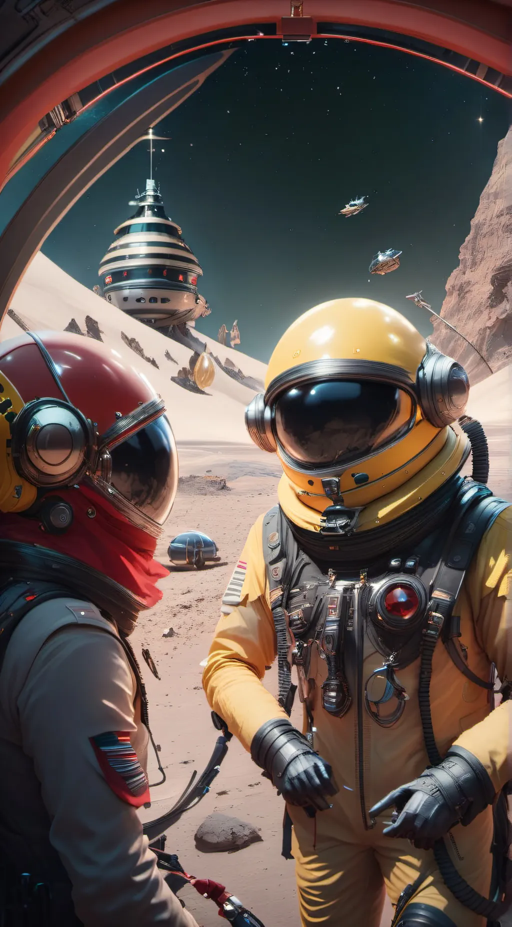 ai character:  Your buddy red background