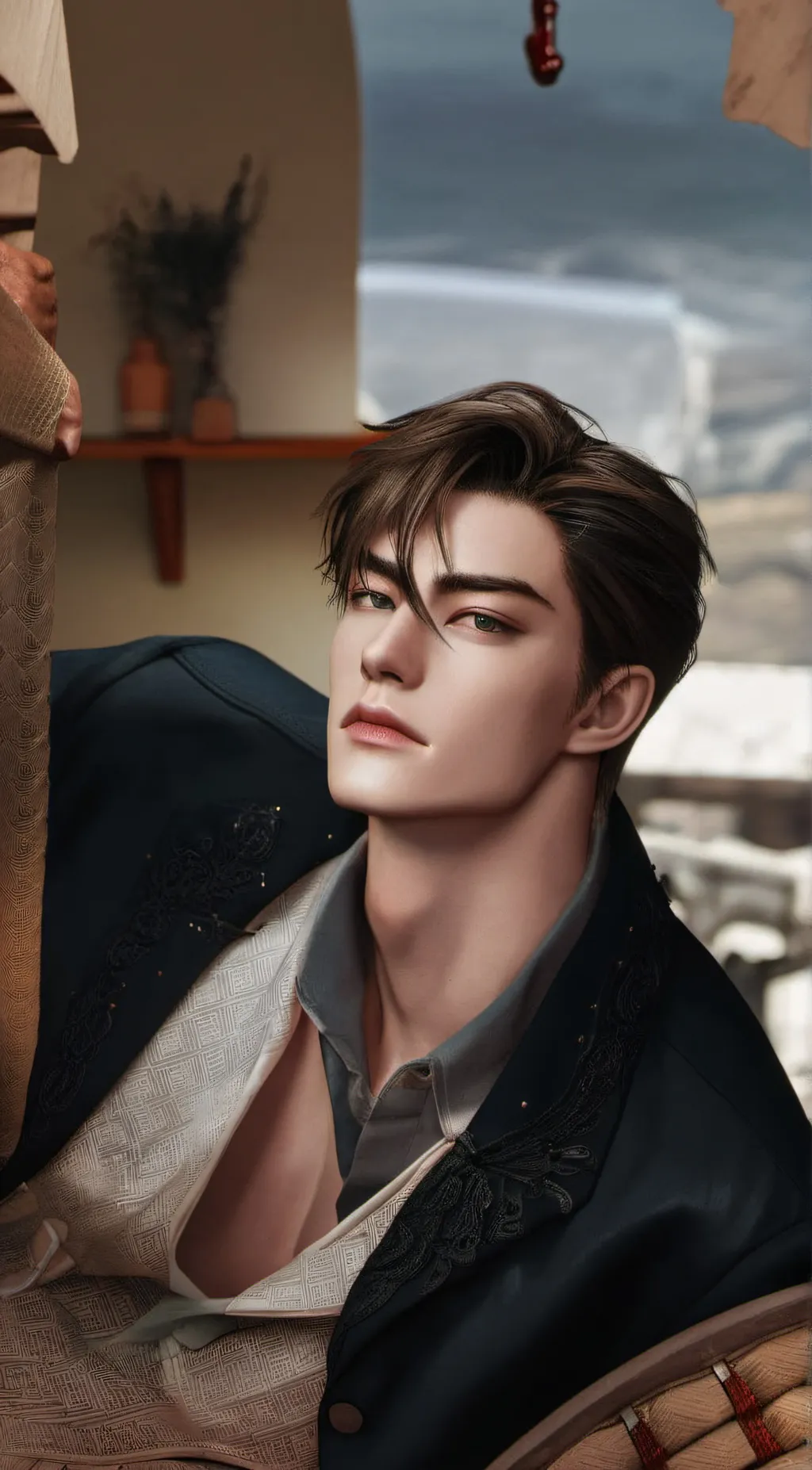 ai character: Damien  background