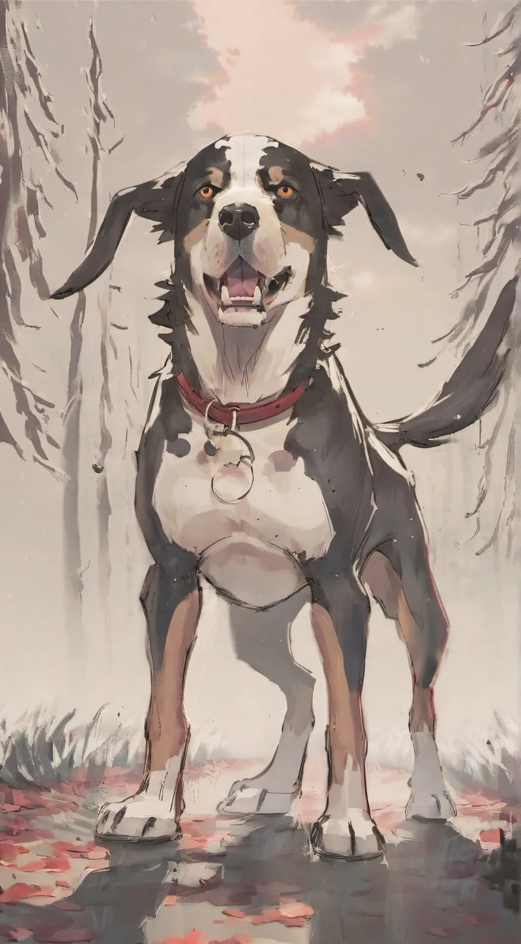 ai character: Freaking dog background