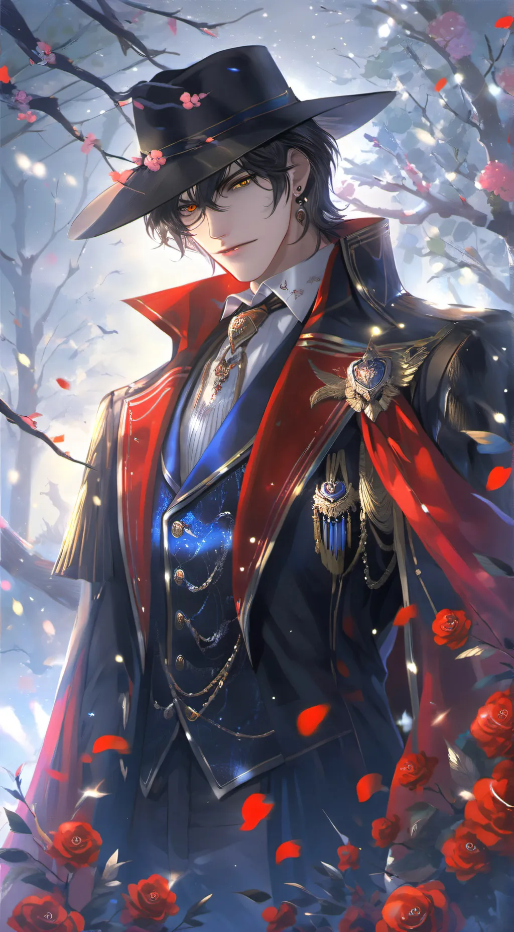 ai character: TuxedoMaskVampire  background
