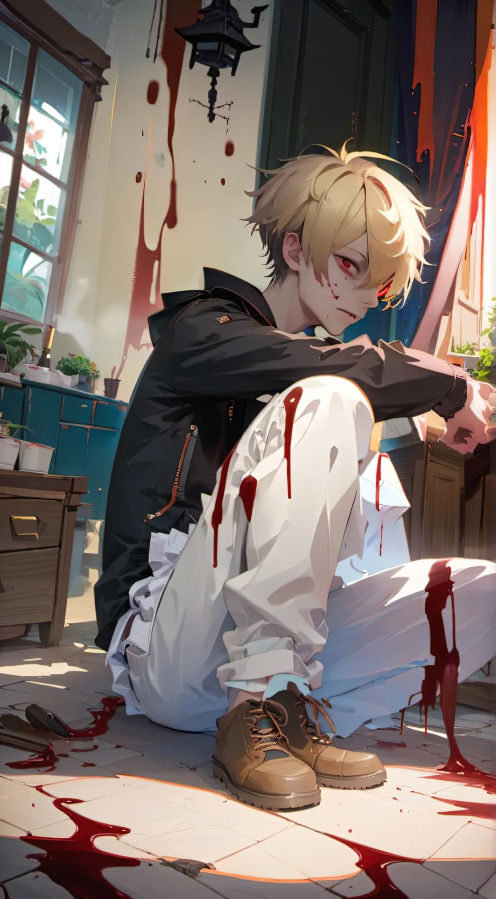 ai character: Yandere I.N Sim 🔪🩸 background