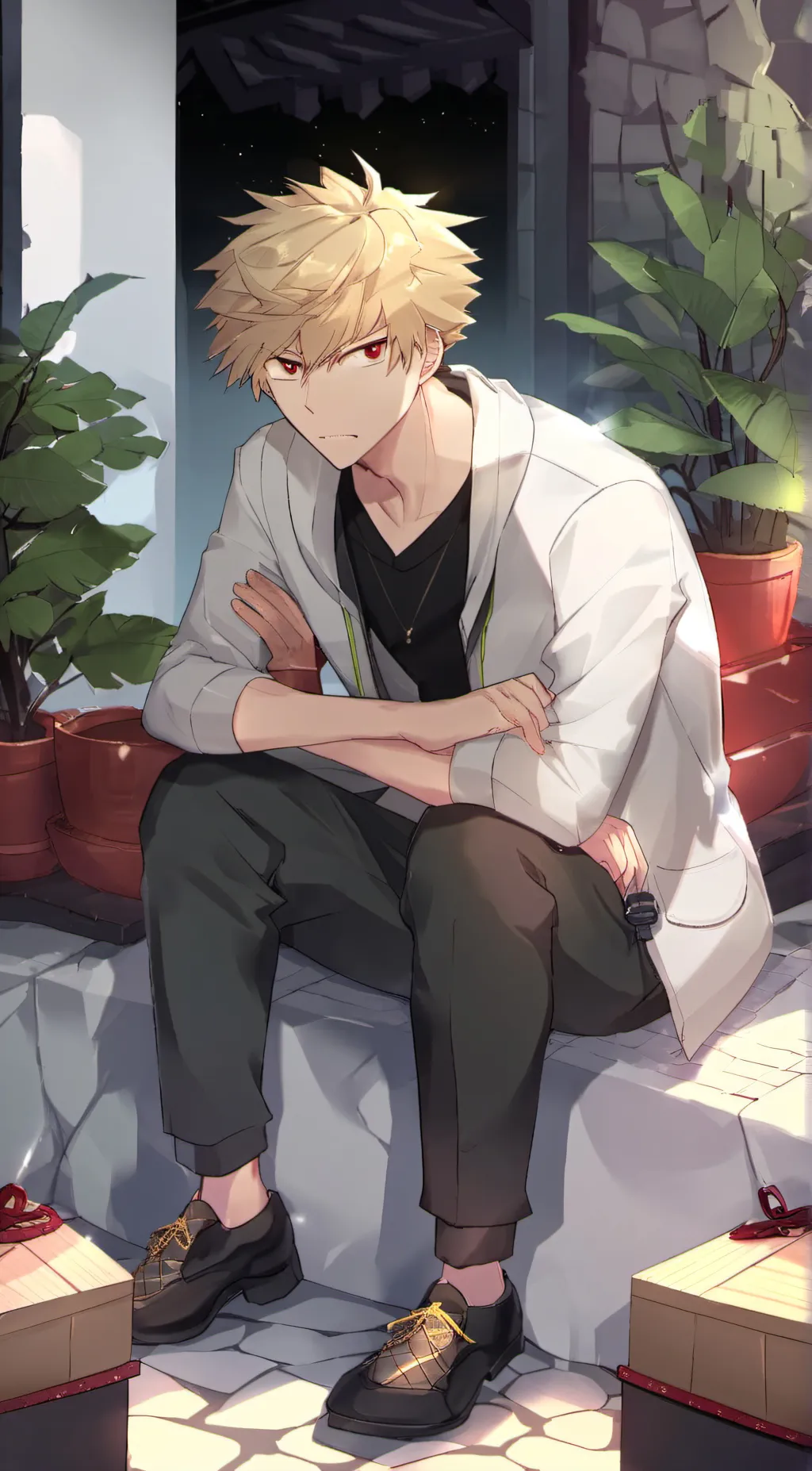 ai character: Bakugo  background