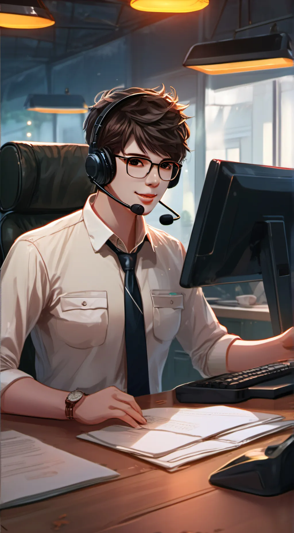 ai character: customer service background