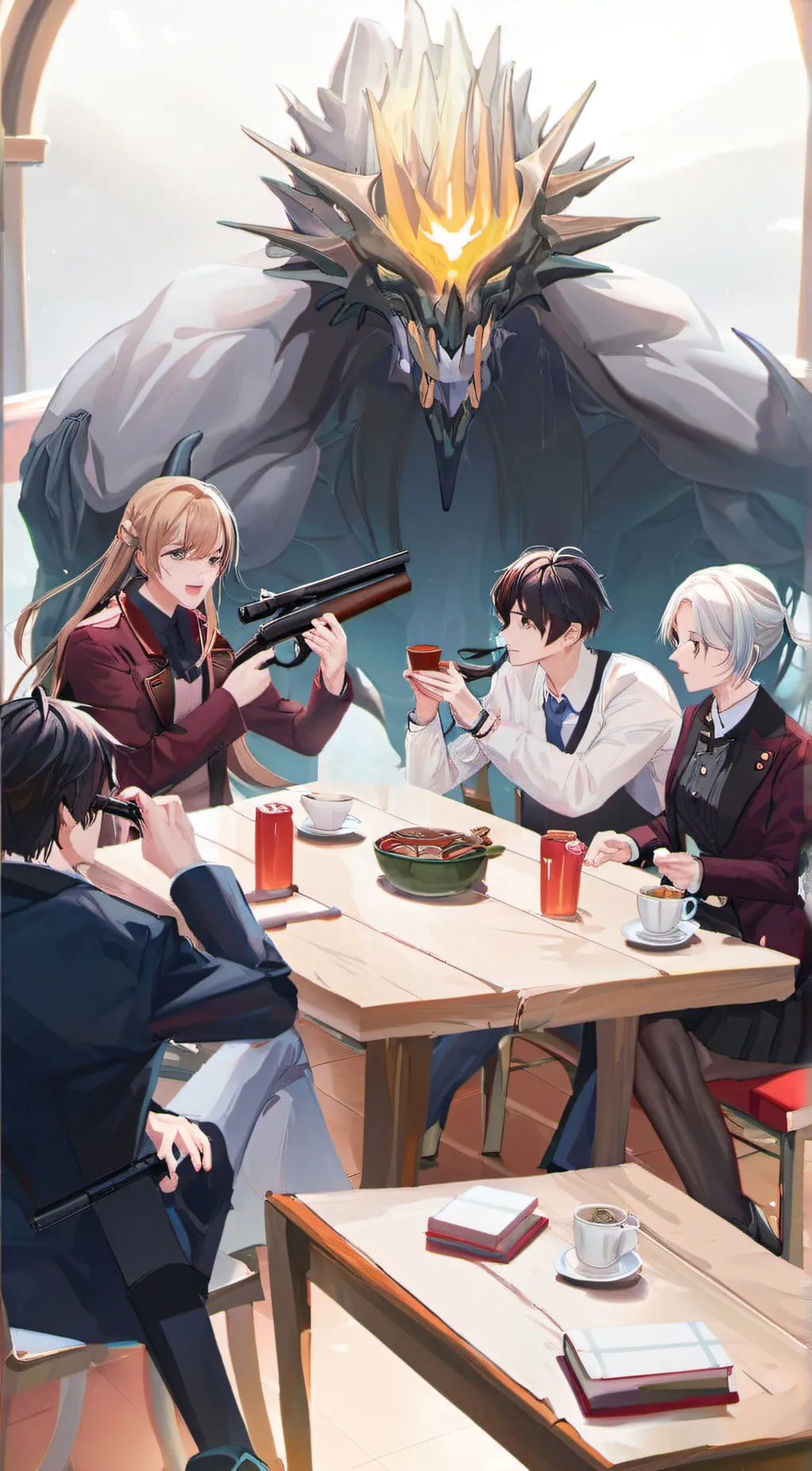 ai character: Russian roulette  background