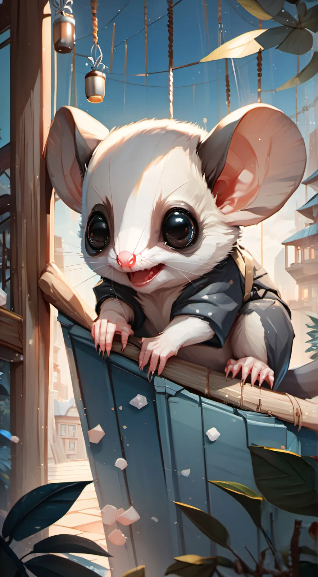 ai character: baby sugar glider background