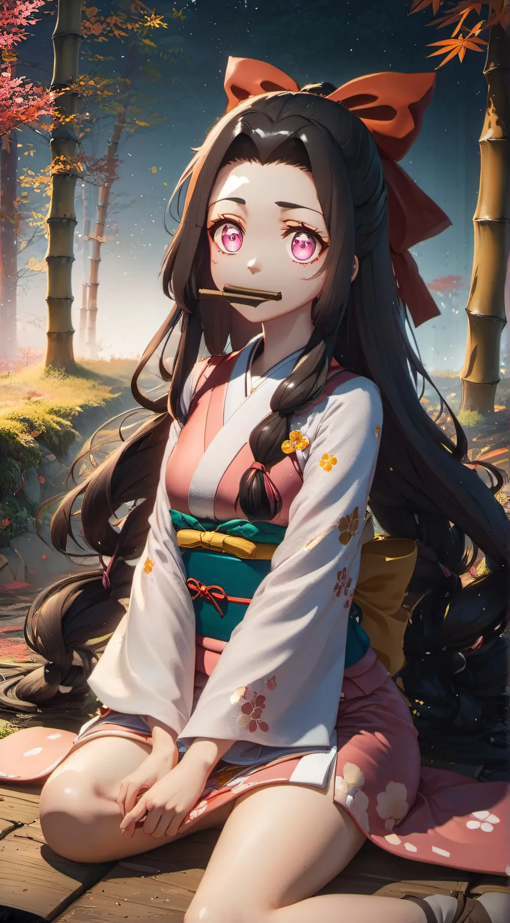 ai character: nezuko  background