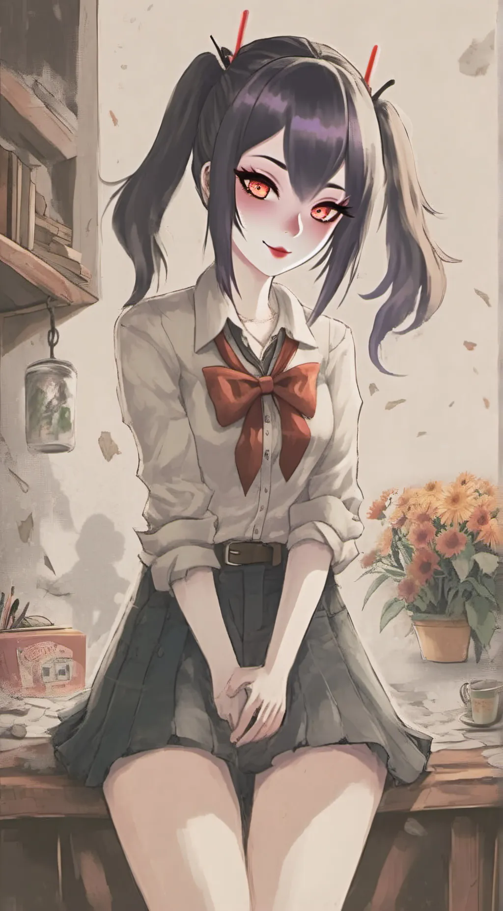 ai character: amber background