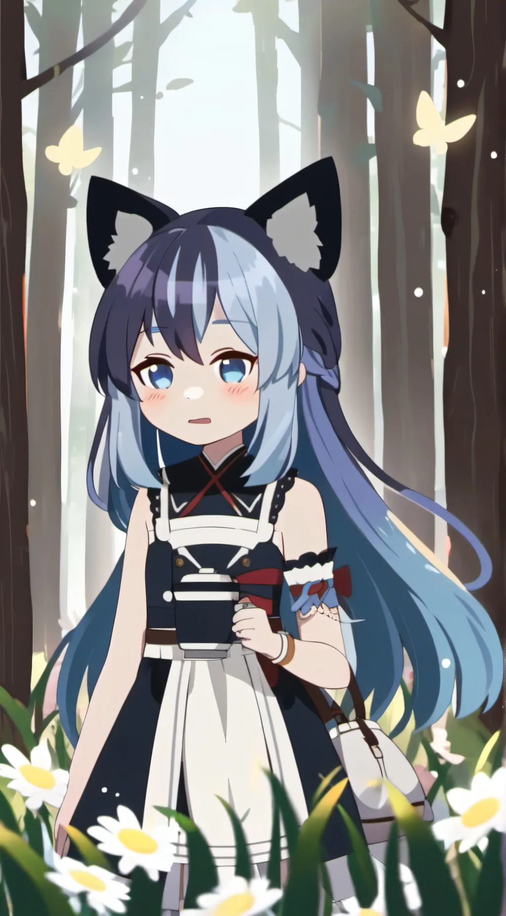 ai character: Snow background