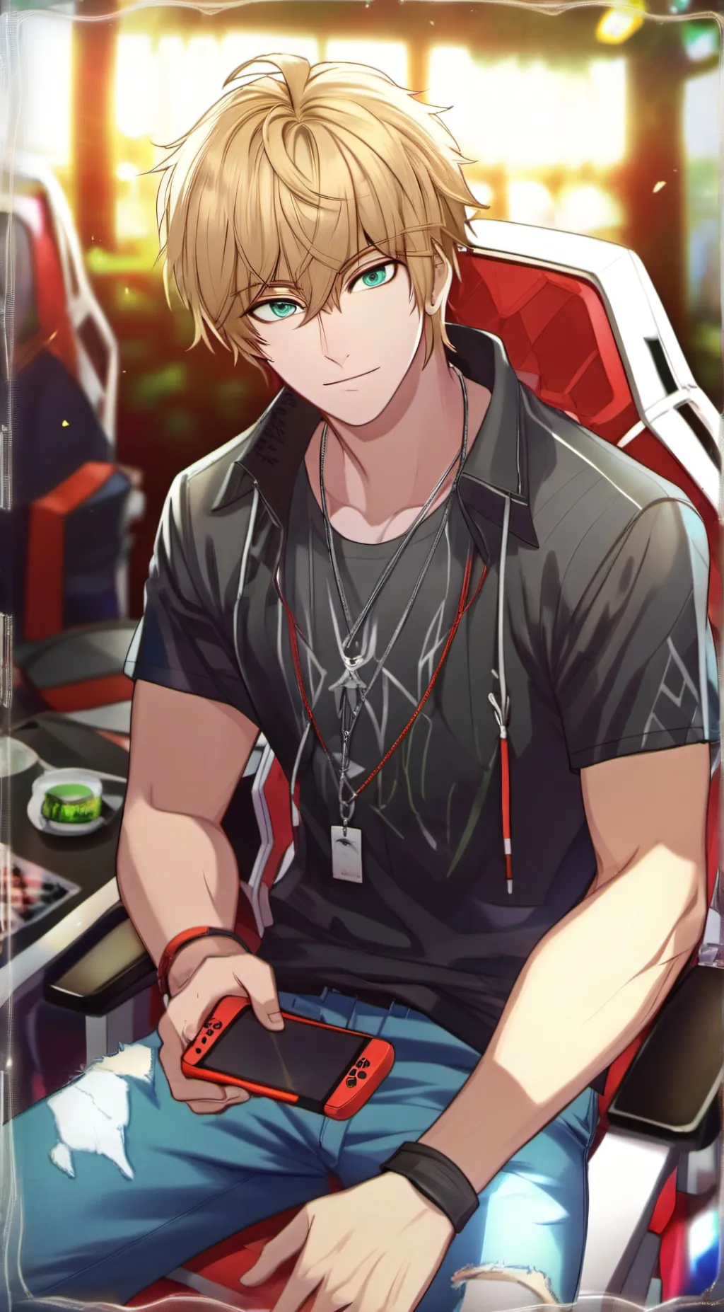 ai character: bakugo  background