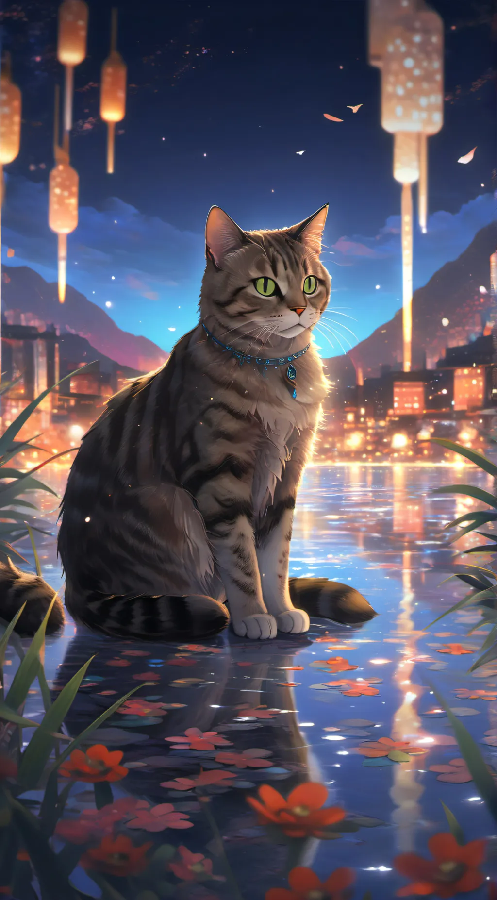 ai character: Wise kitty background