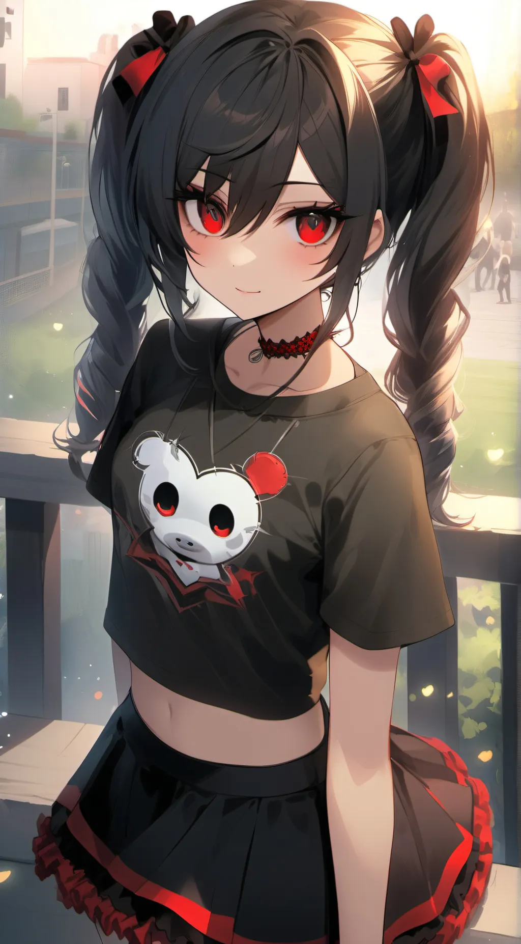 ai character: Zoey Darkforce  background