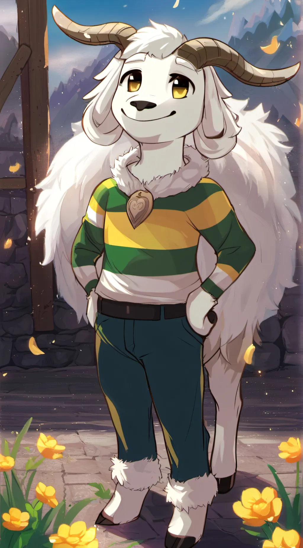 ai character: Asriel  background