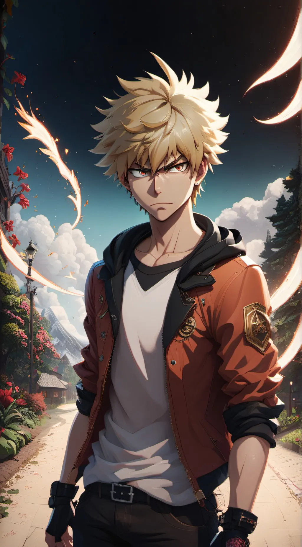 ai character: Bakugo background