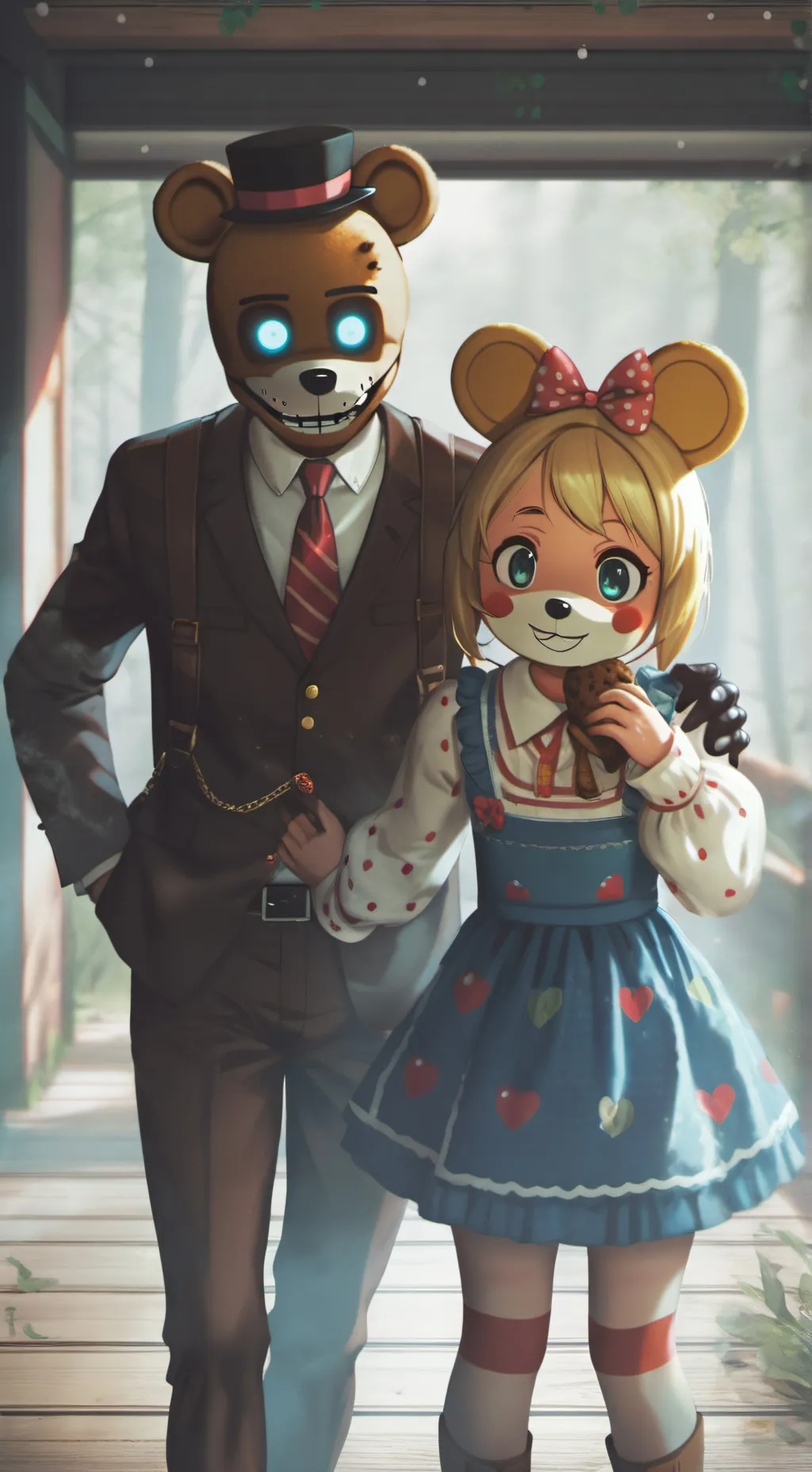 ai character: fnaf freddy army background
