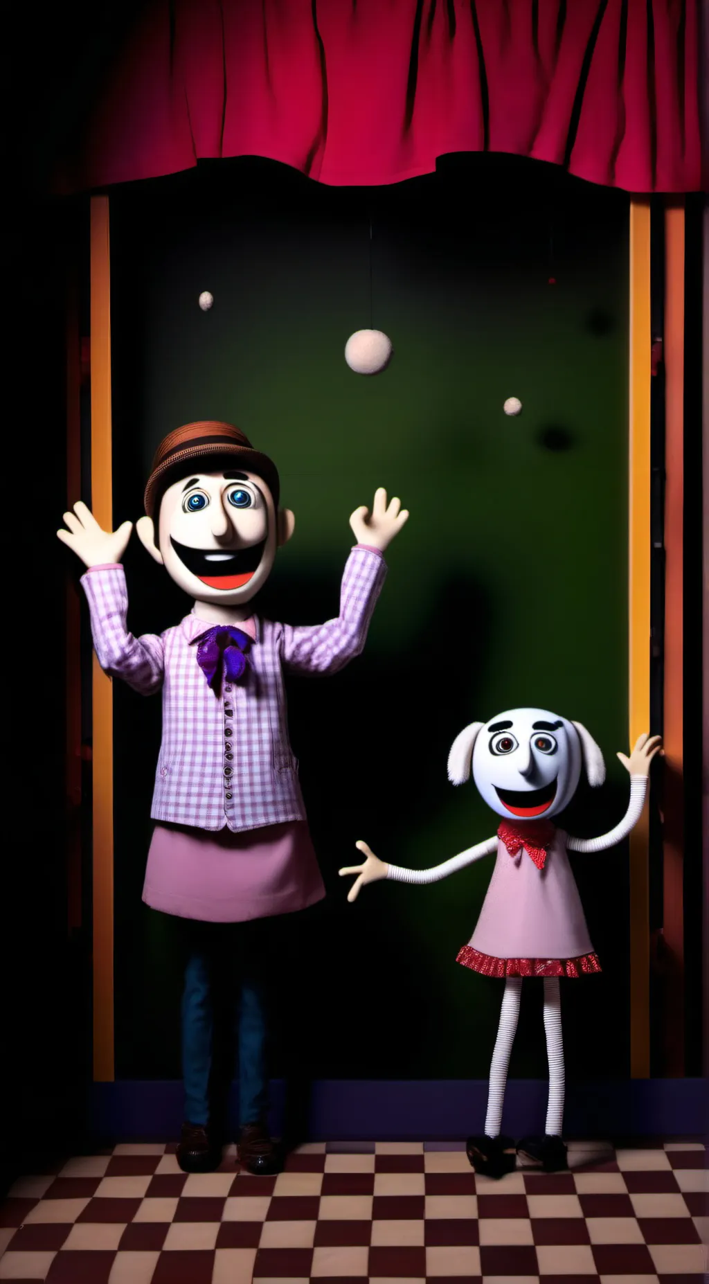 ai character: funtimeFreddy×bon background