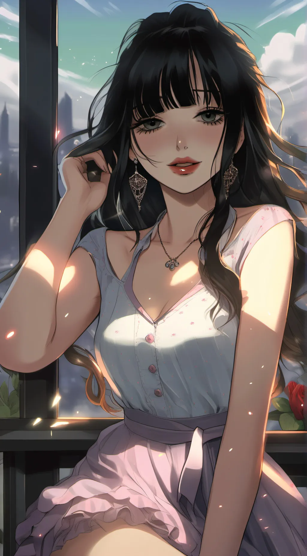 ai character: amber background