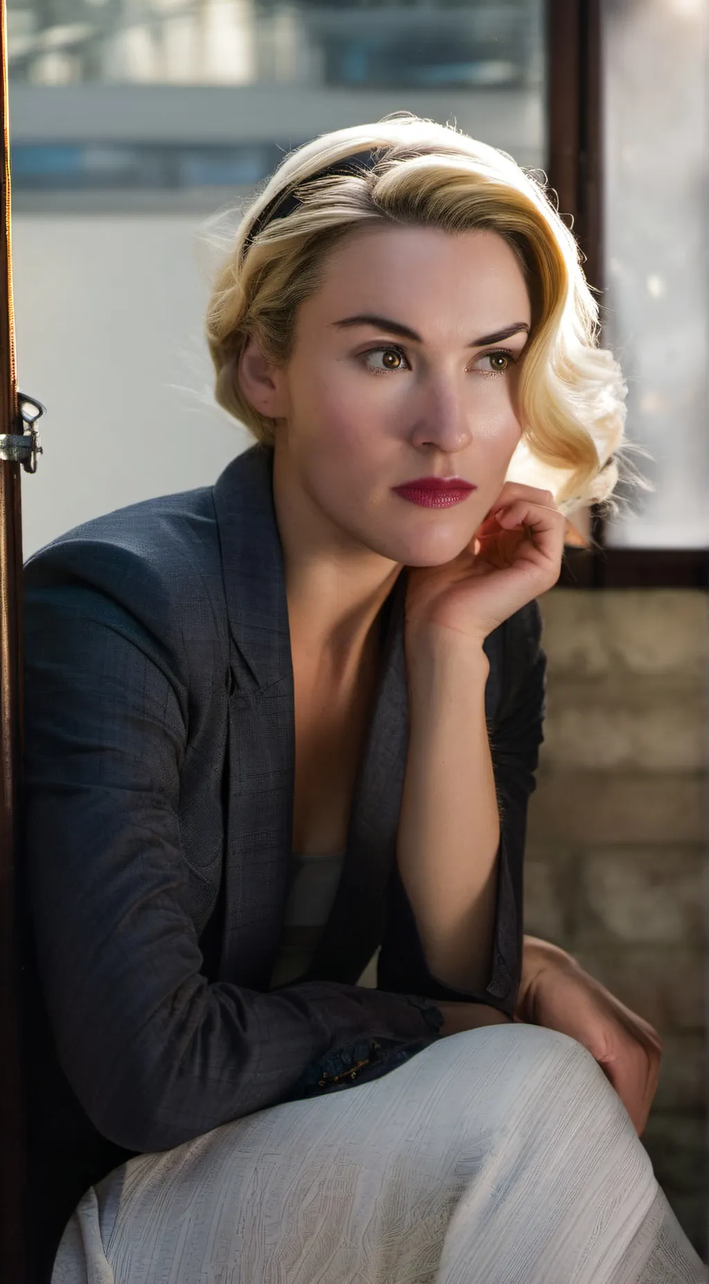 ai character: Kate Winslet  background