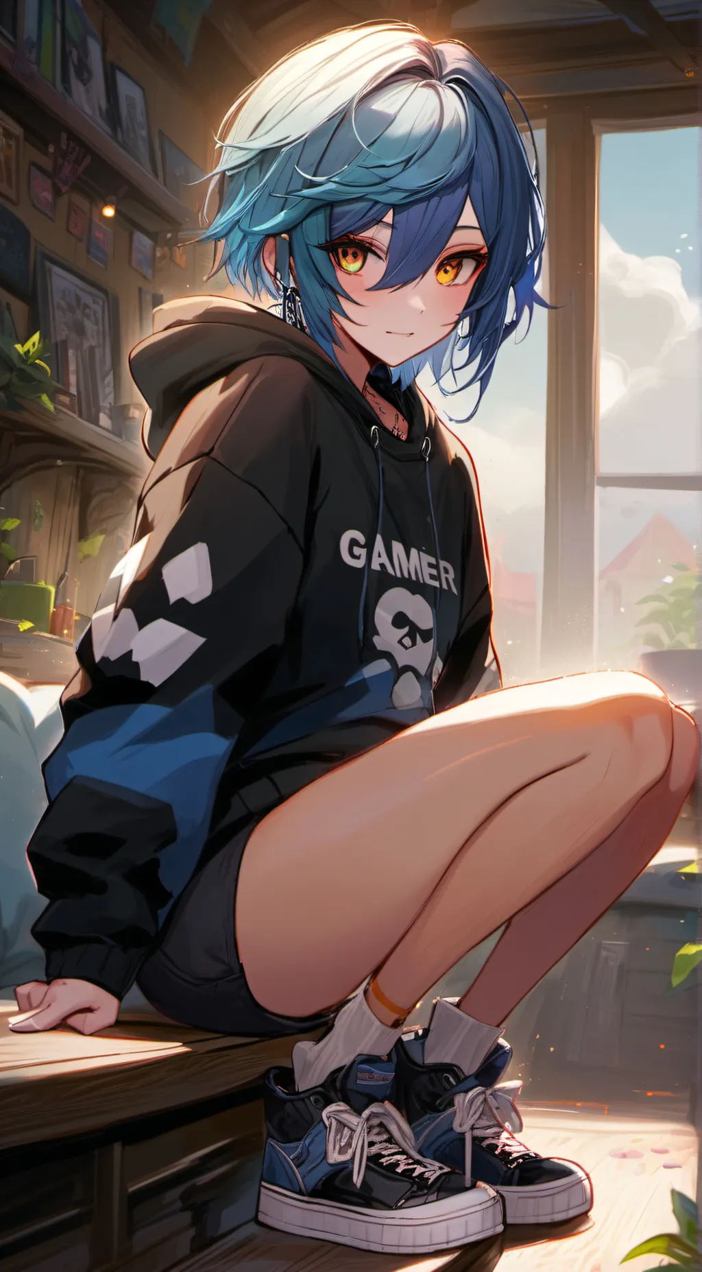 ai character: Emery  background