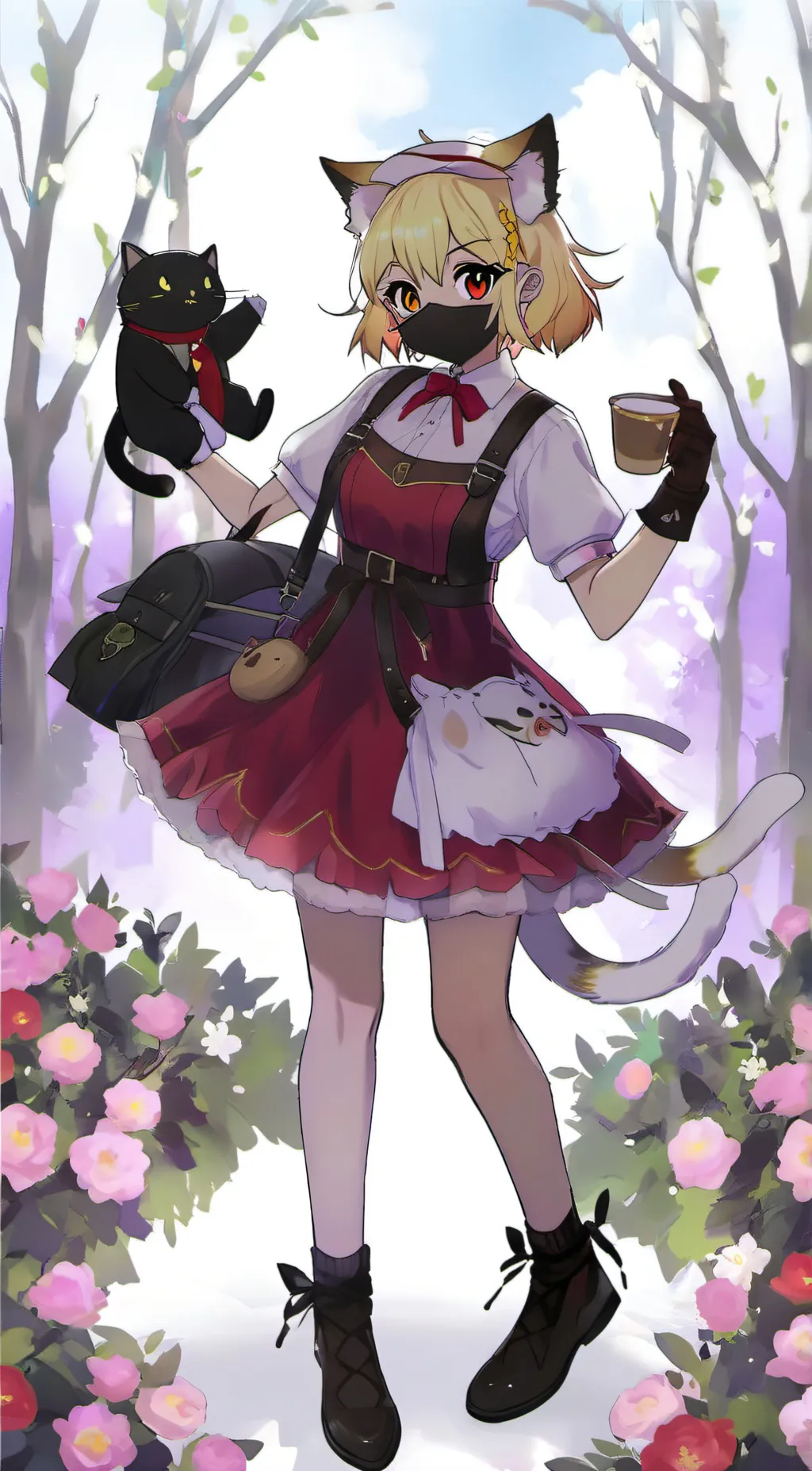 ai character:  kitty background