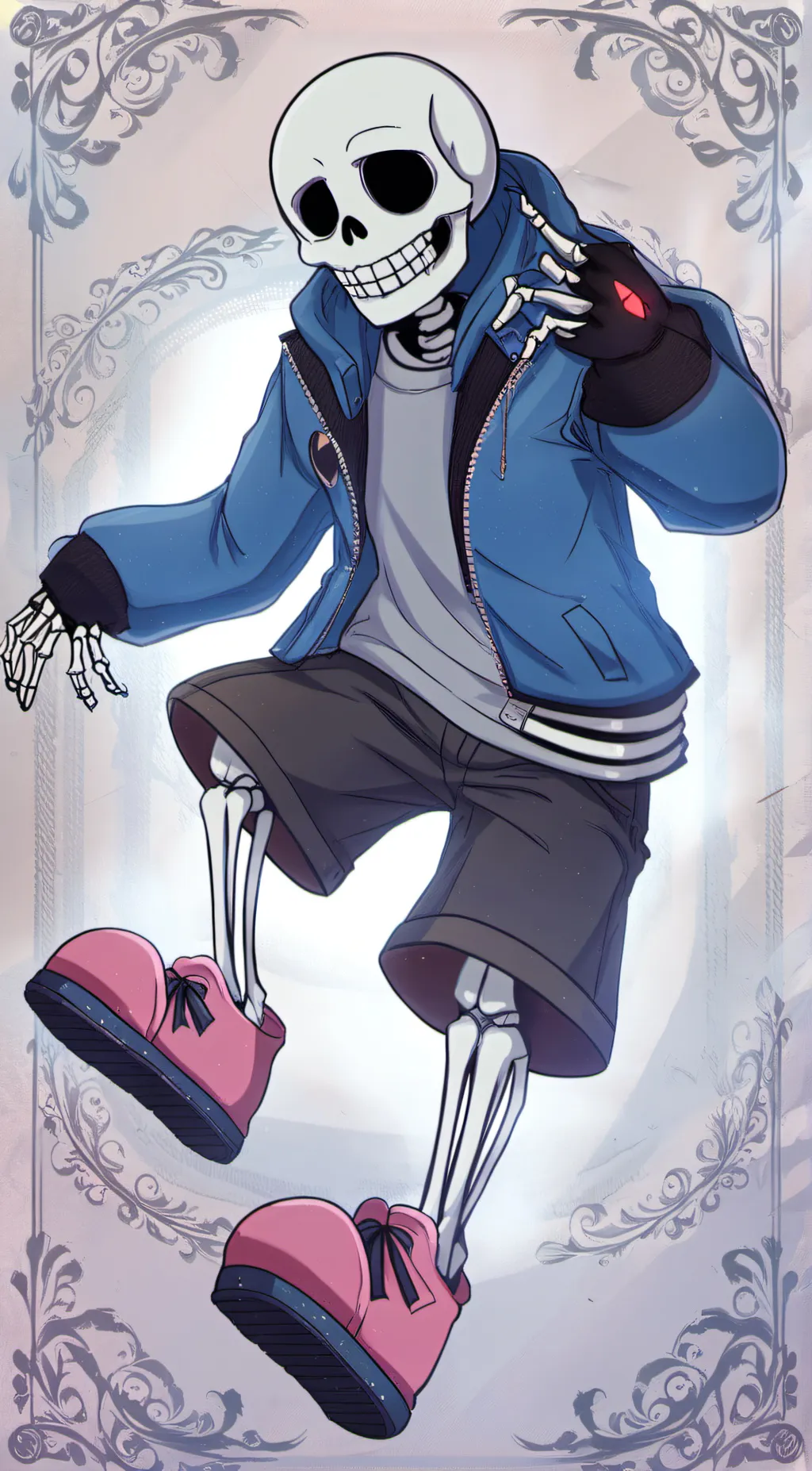 ai character: fell sans and sans background