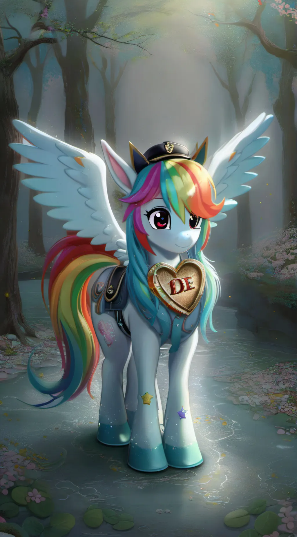 ai character: rainbow dash background