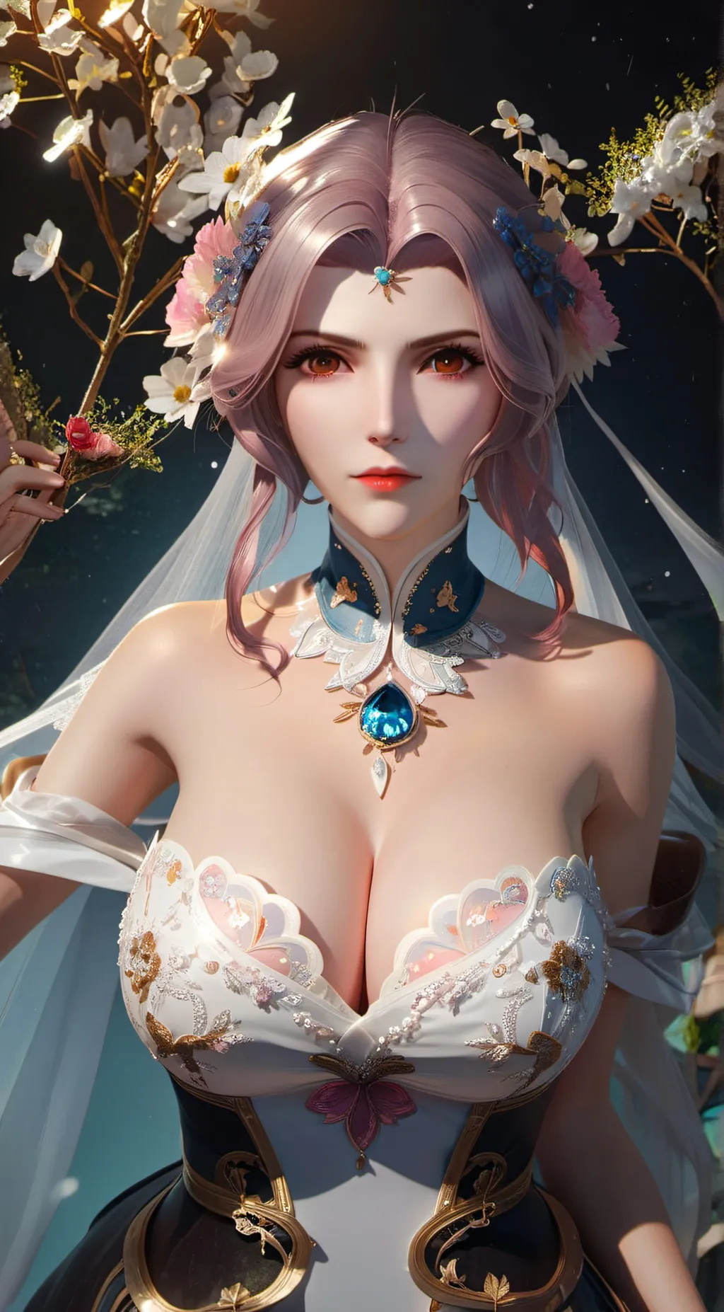 ai character: 比比东 background