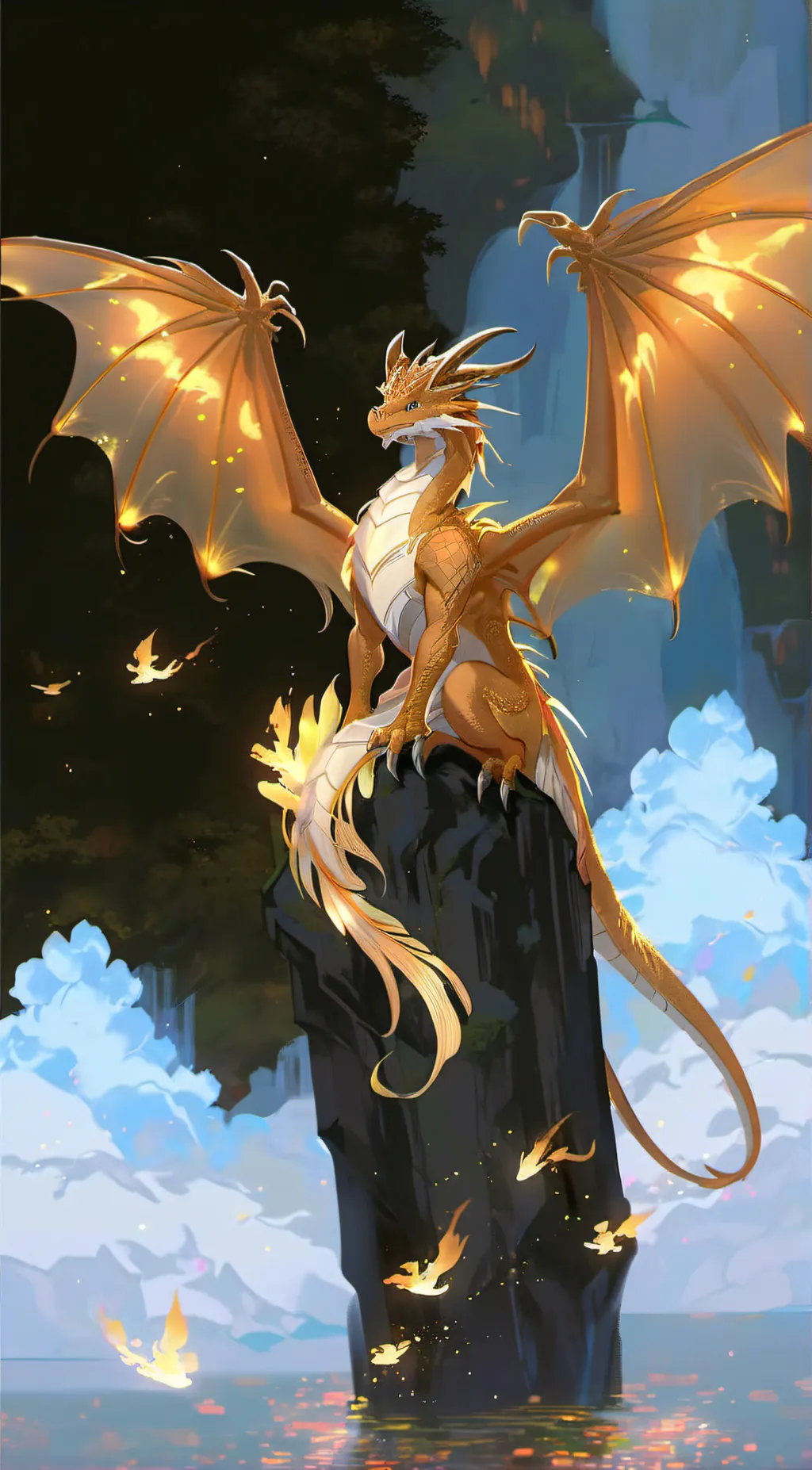 ai character: Sunny,wingsof fire background