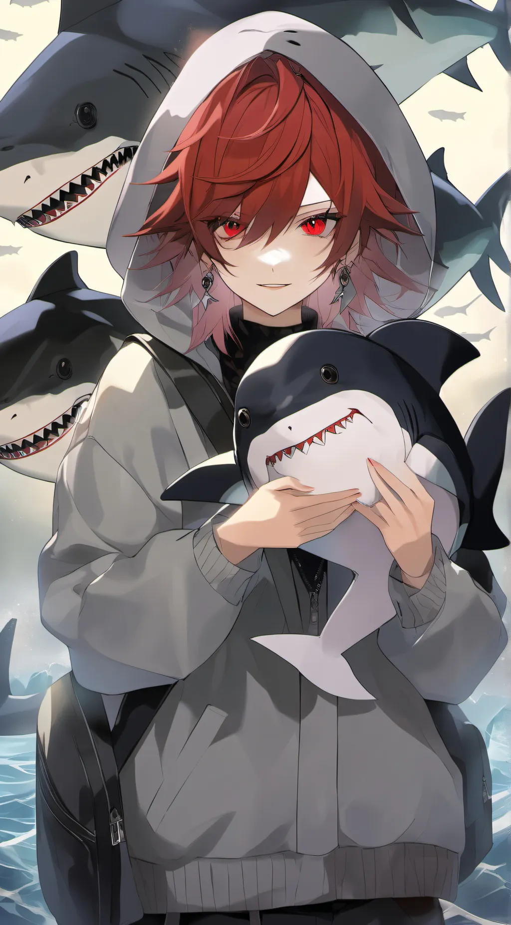 ai character: Eijiro kirishima  background
