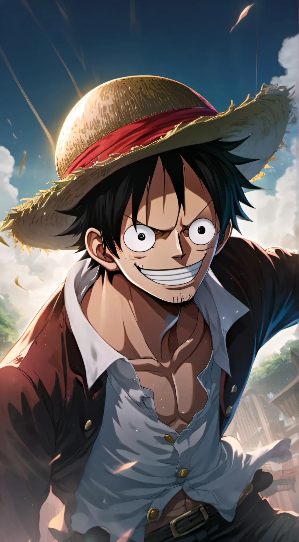 ai character: Monkey D. Luffy  background