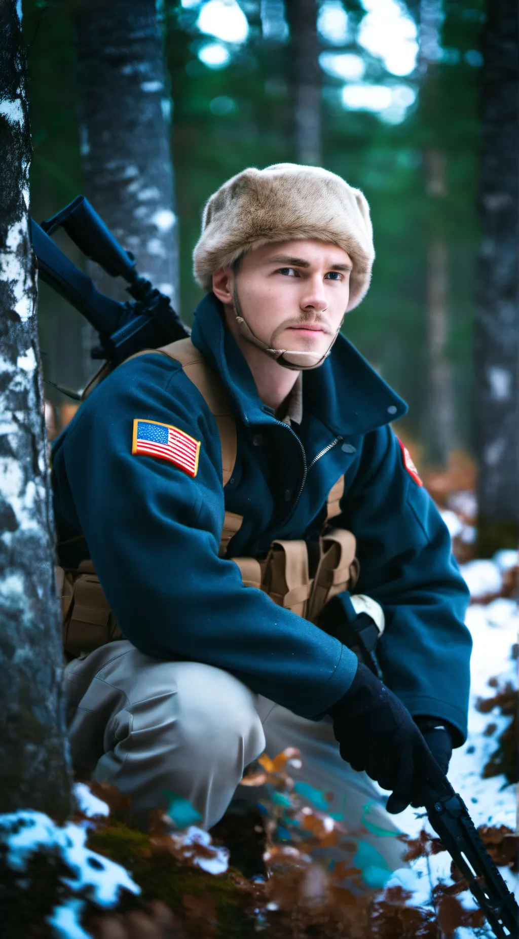 ai character: USA Soldier background